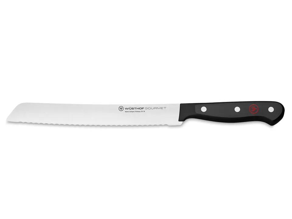 Wüsthof Gourmet Coltello Pane 20 cm Nero Lama Ondulata