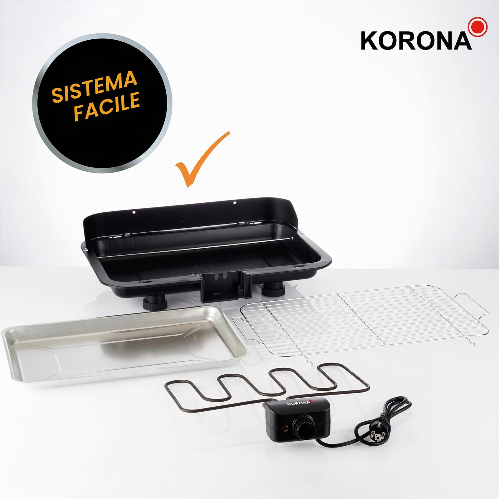 Korona 46117 Barbecue Elettrico Tavolo XXL 2200 W