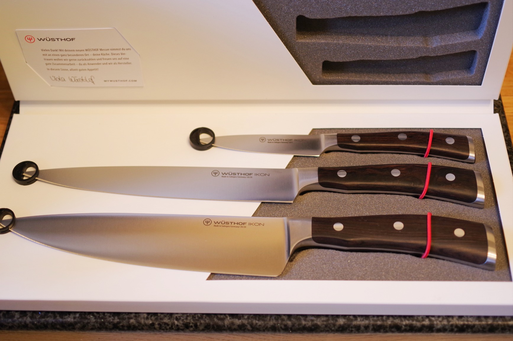 Wüsthof Ikon Set 3 Coltelli Cucina Forgiati 20cm