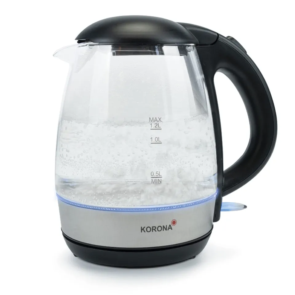 Korona 20608 Bollitore Vetro 1,2 L LED Blu