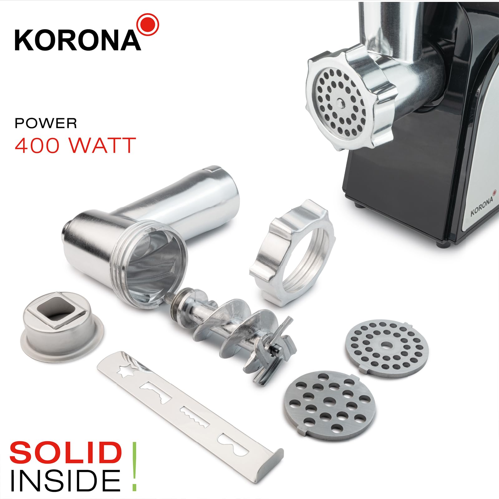 Korona 25200 tritacarne 400 W acciaio inox salsicce biscotti