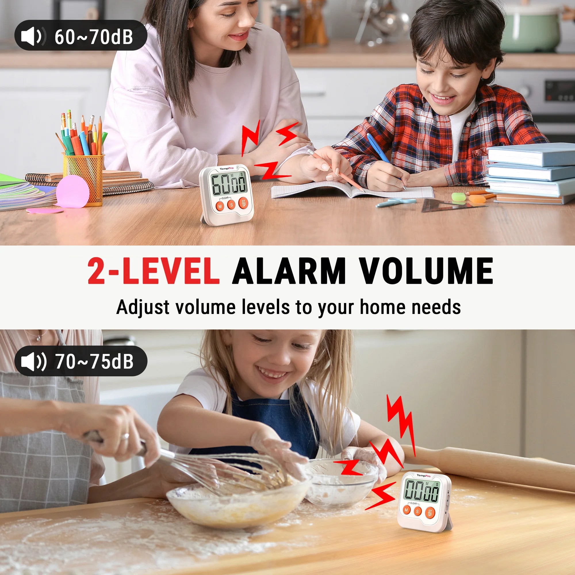 Temppro TM03 timer cucina digitale 1 pezzo magnetico