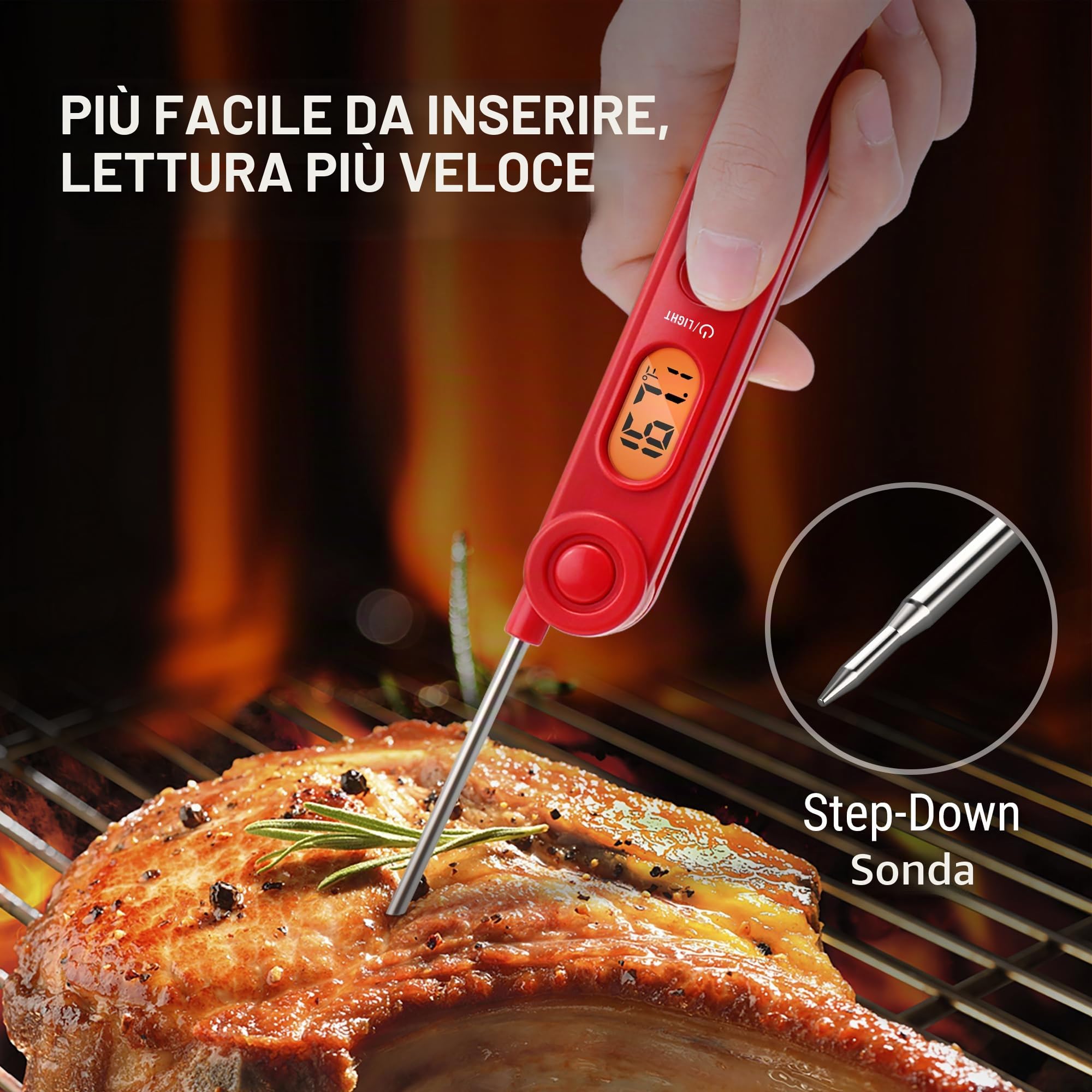 ThermoPro TP03 termometro cucina a sonda pieghevole