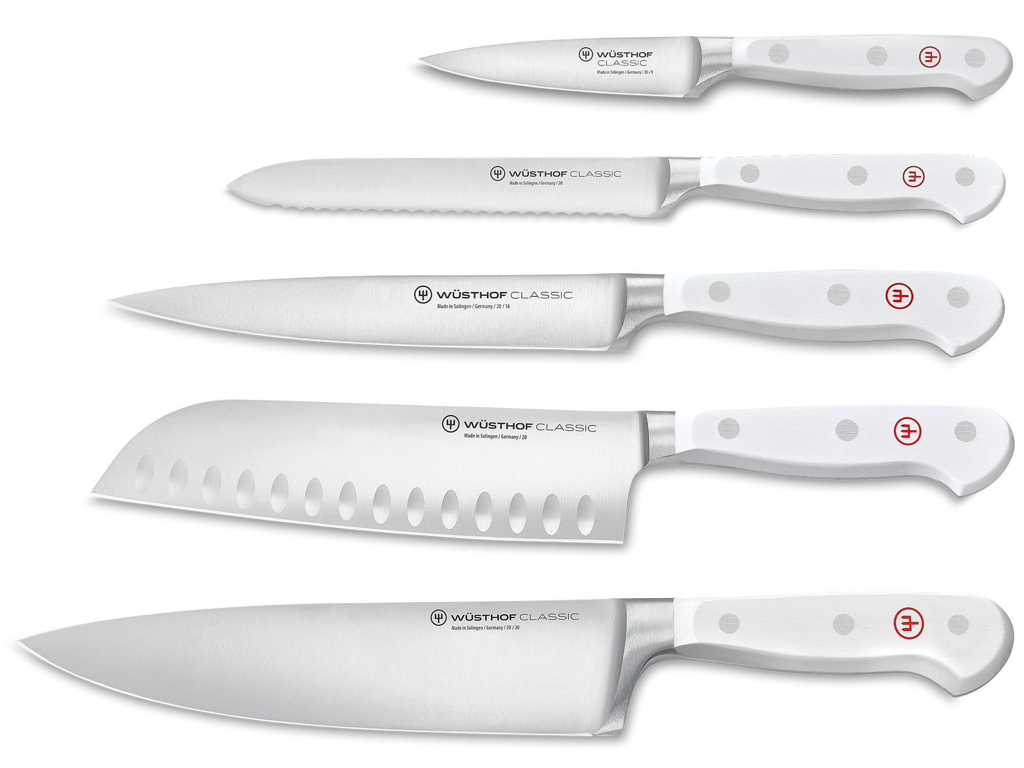Wüsthof Classic White blocco coltelli 5 pezzi forgiato