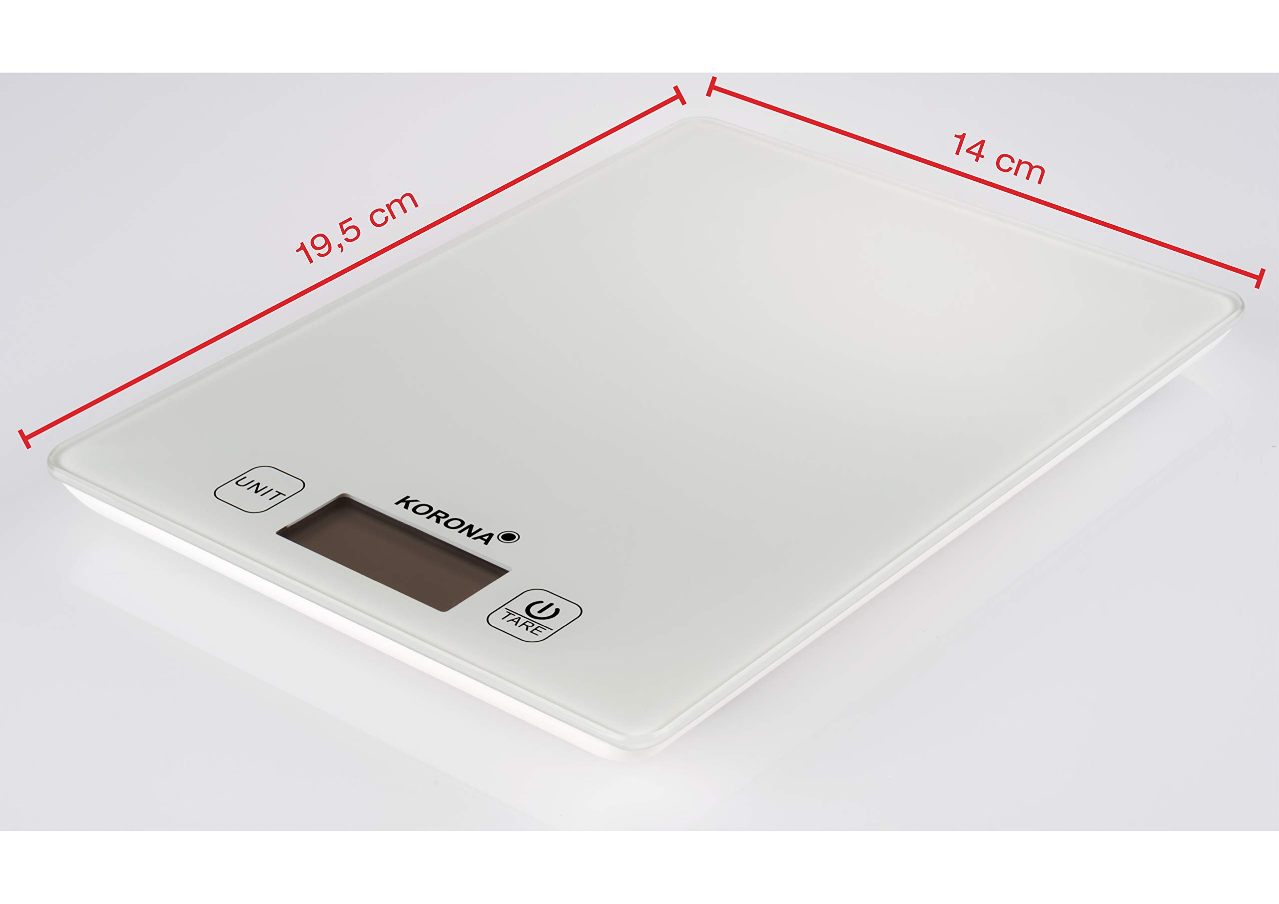 Korona Esther 70245 bilancia cucina 5 kg bianca vetro