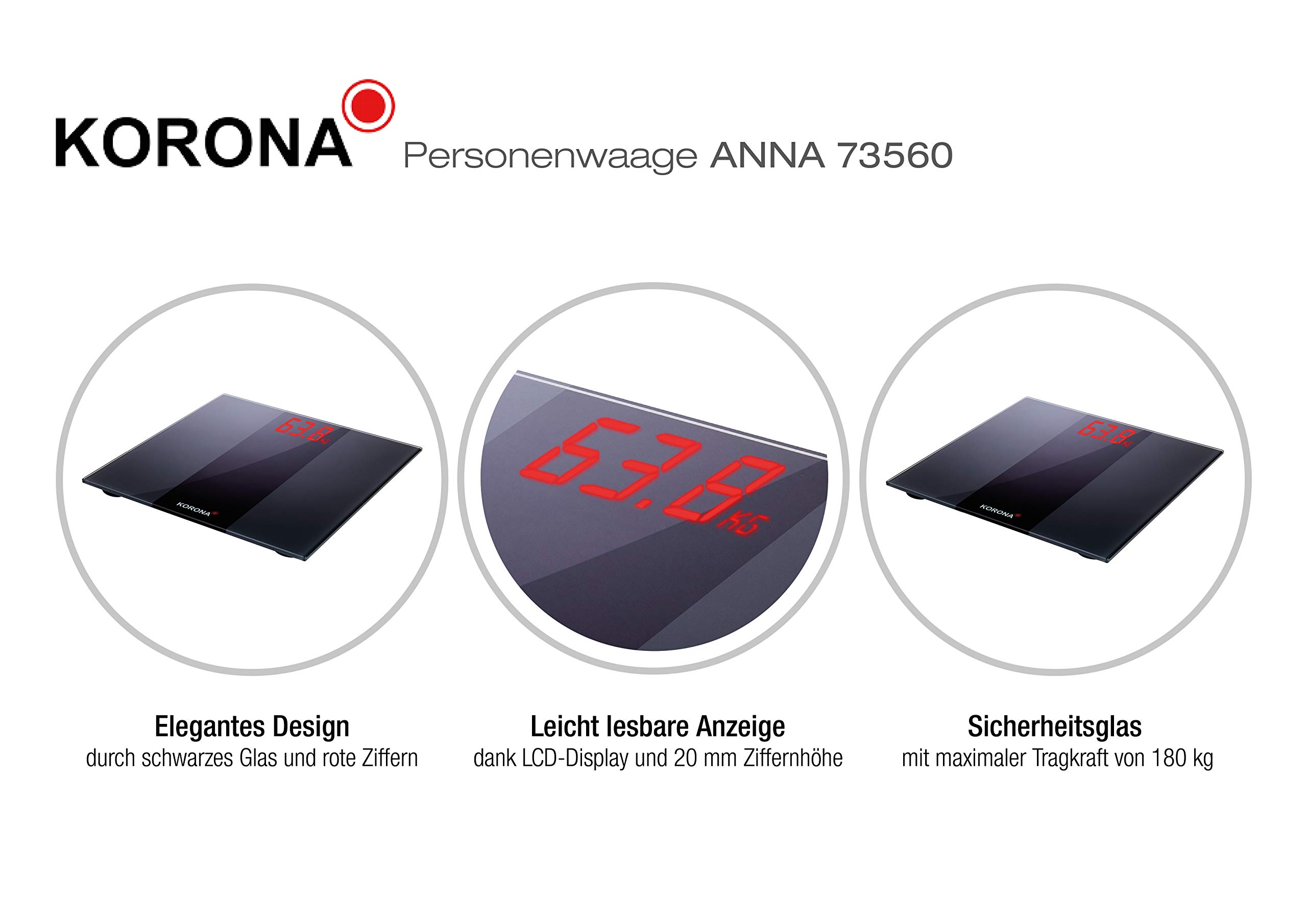 Korona Anna 73560 bilancia pesapersone 180 kg digitale