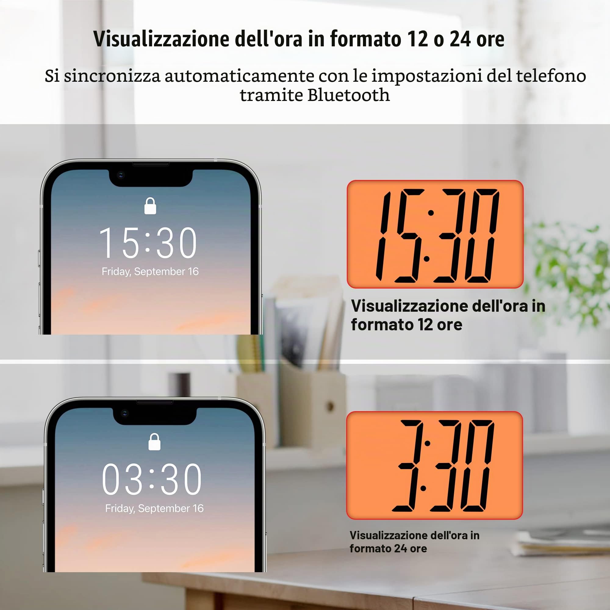 ThermoPro TP393 Termometro Ambiente Arancia Retroilluminato