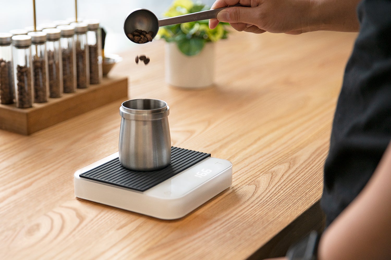 Acaia Pearl bilancia caffè nero intenso portata 2 kg