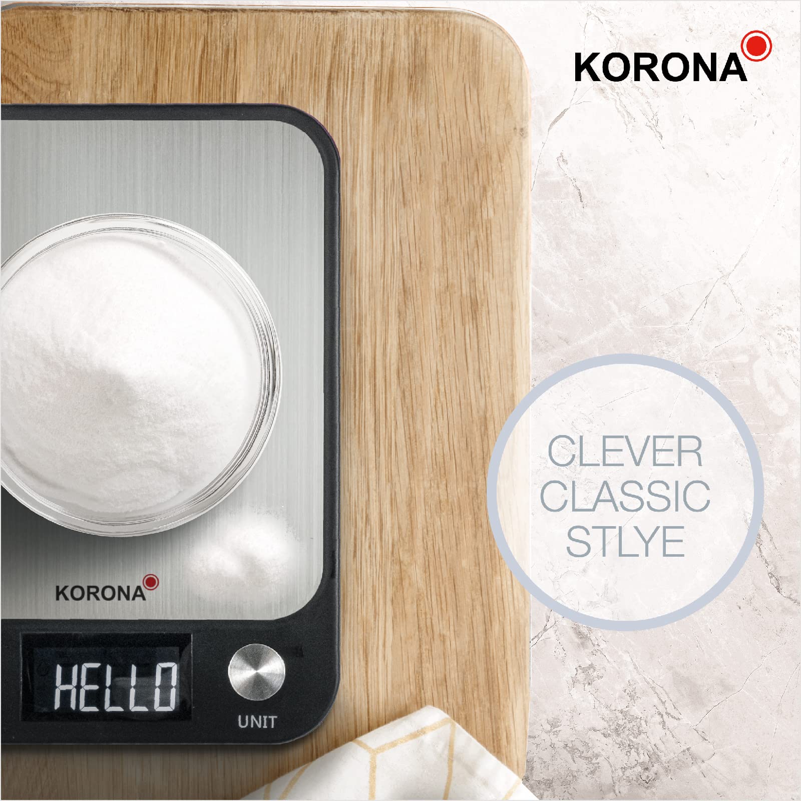 Korona Lea 70250 bilancia cucina acciaio inox 5 kg