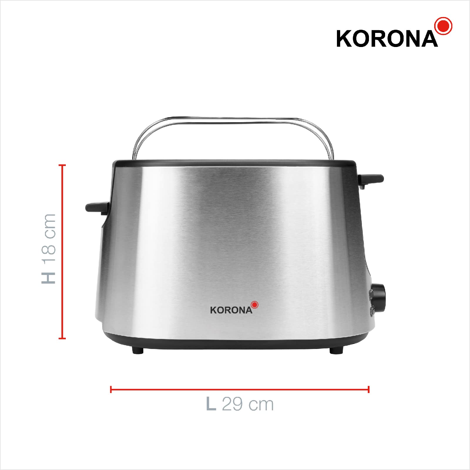 Korona 21255 Tostapane 2 Fette Acciaio Inox