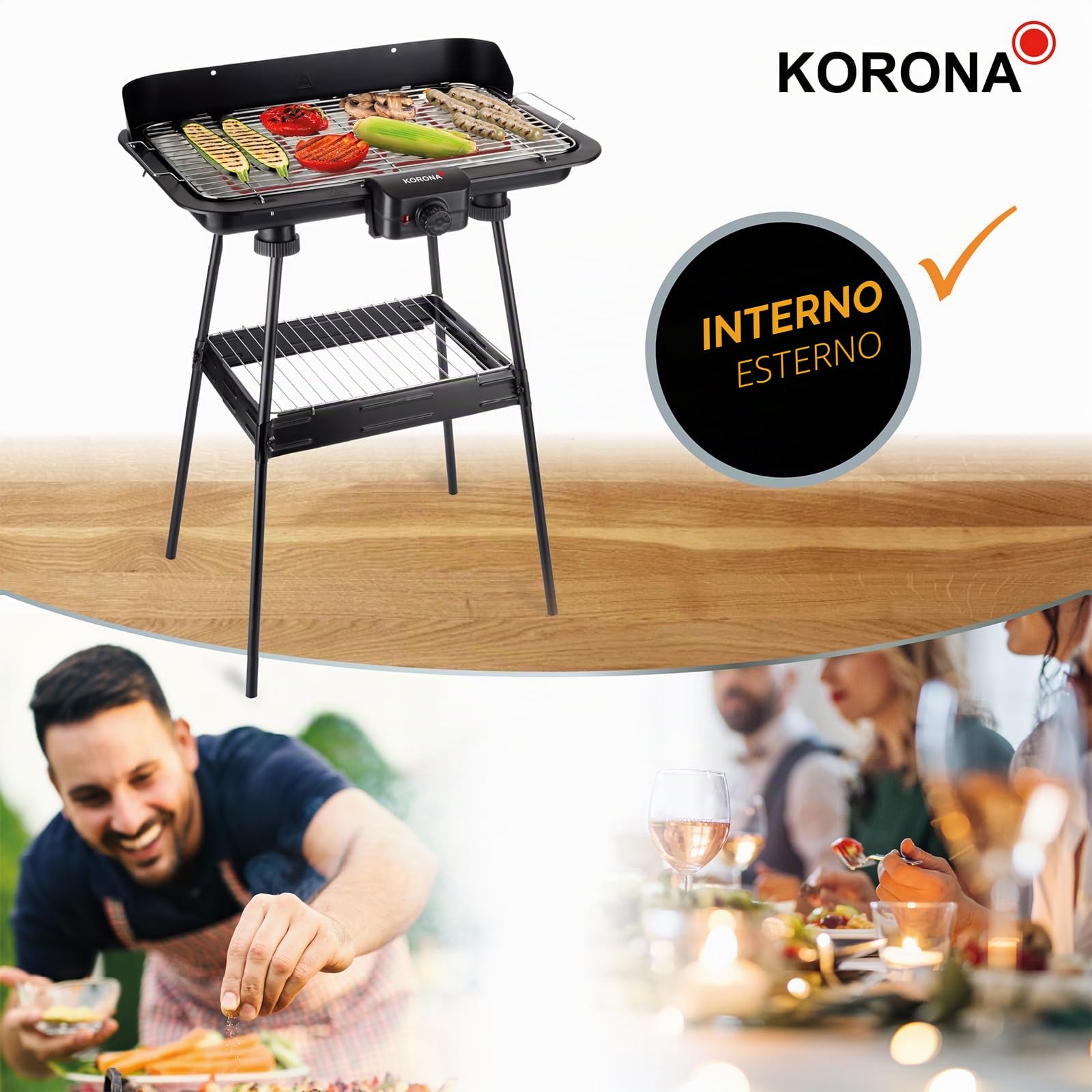 Korona 46221 Barbecue Elettrico XXL 2200W