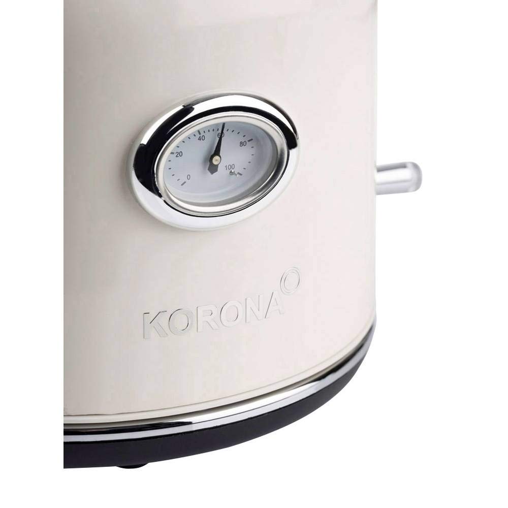 Korona 20666 Bollitore Elettrico Retrò Crema 1,7 L 2200W