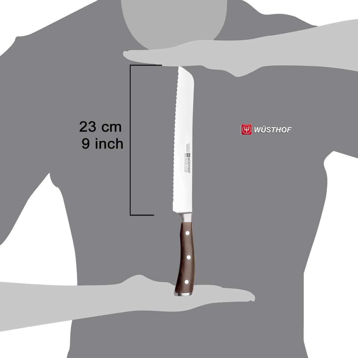 Wusthof Ikon Coltello Pane 23 cm Grenadilla