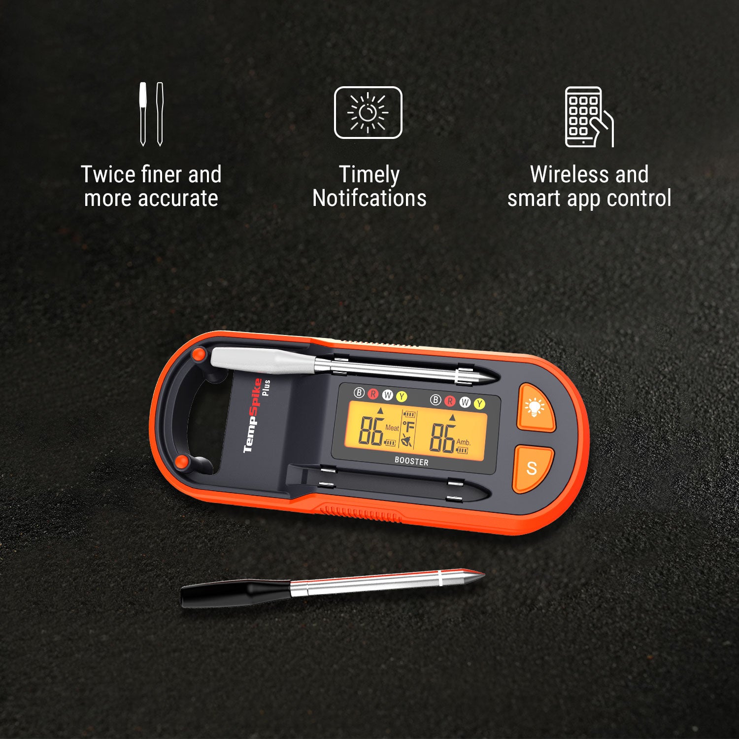 TempPro Twin TempSpike Plus TP972 + TP622W Termometri Carne Pack