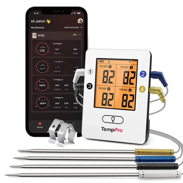 TempPro TempSync PRO TP25 Termometro Carne 4 Sonde