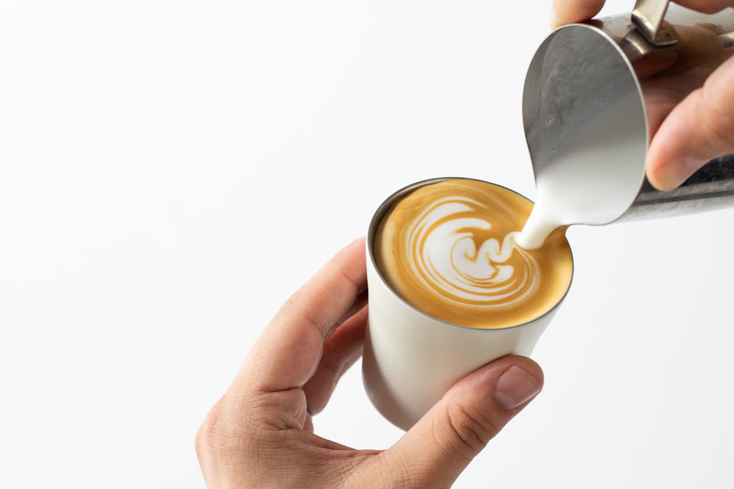 Acaia Double Insulated tazza caffè acciaio beige white termica
