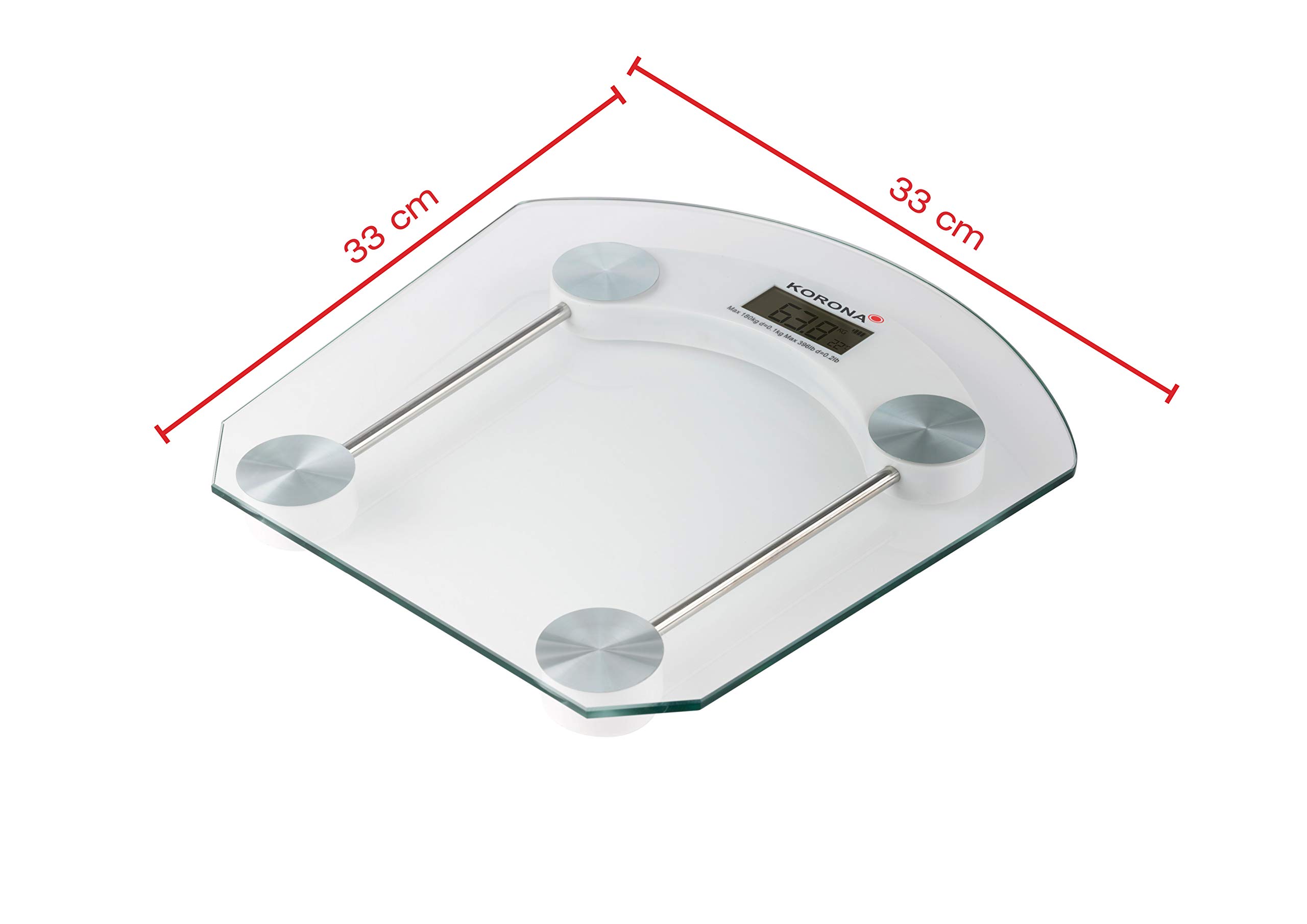 Korona Ronja 74550 bilancia pesapersone digitale vetro 180 kg