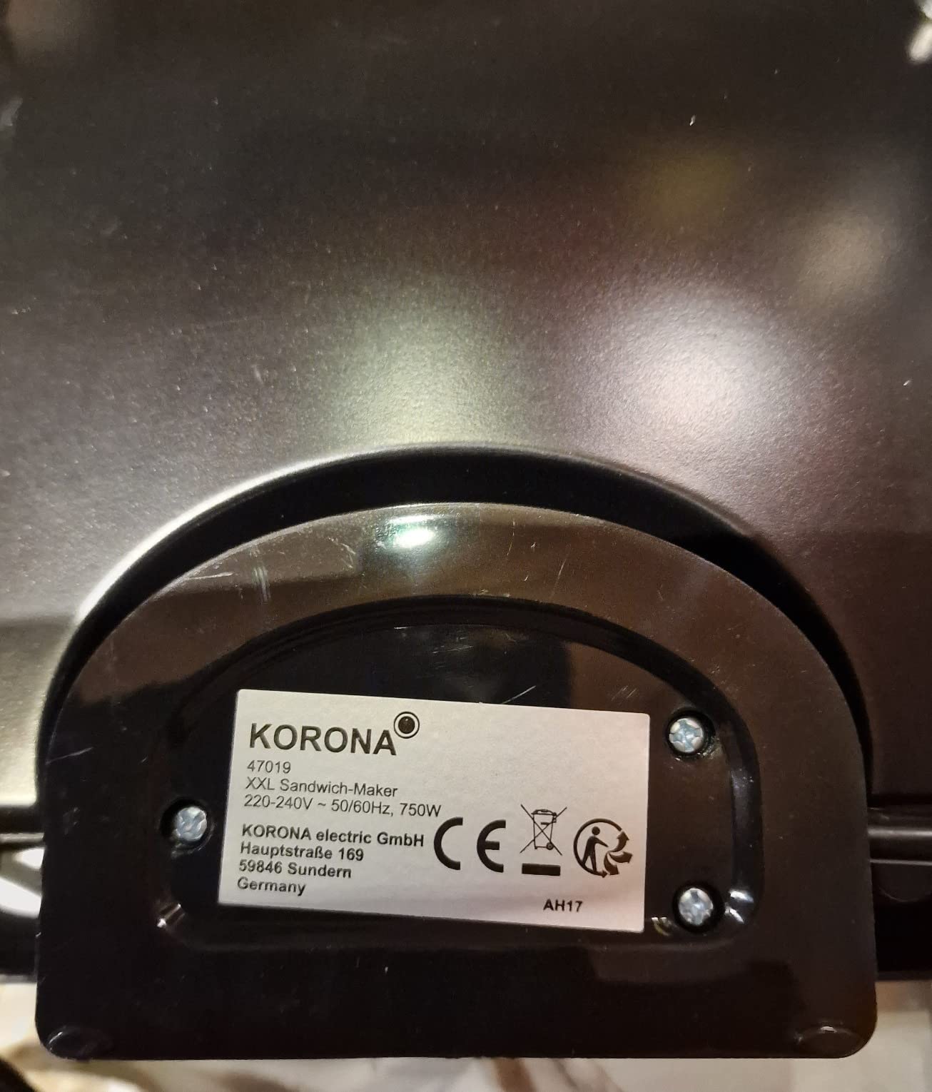 Korona 47019 sandwich maker XXL 750W antiaderente