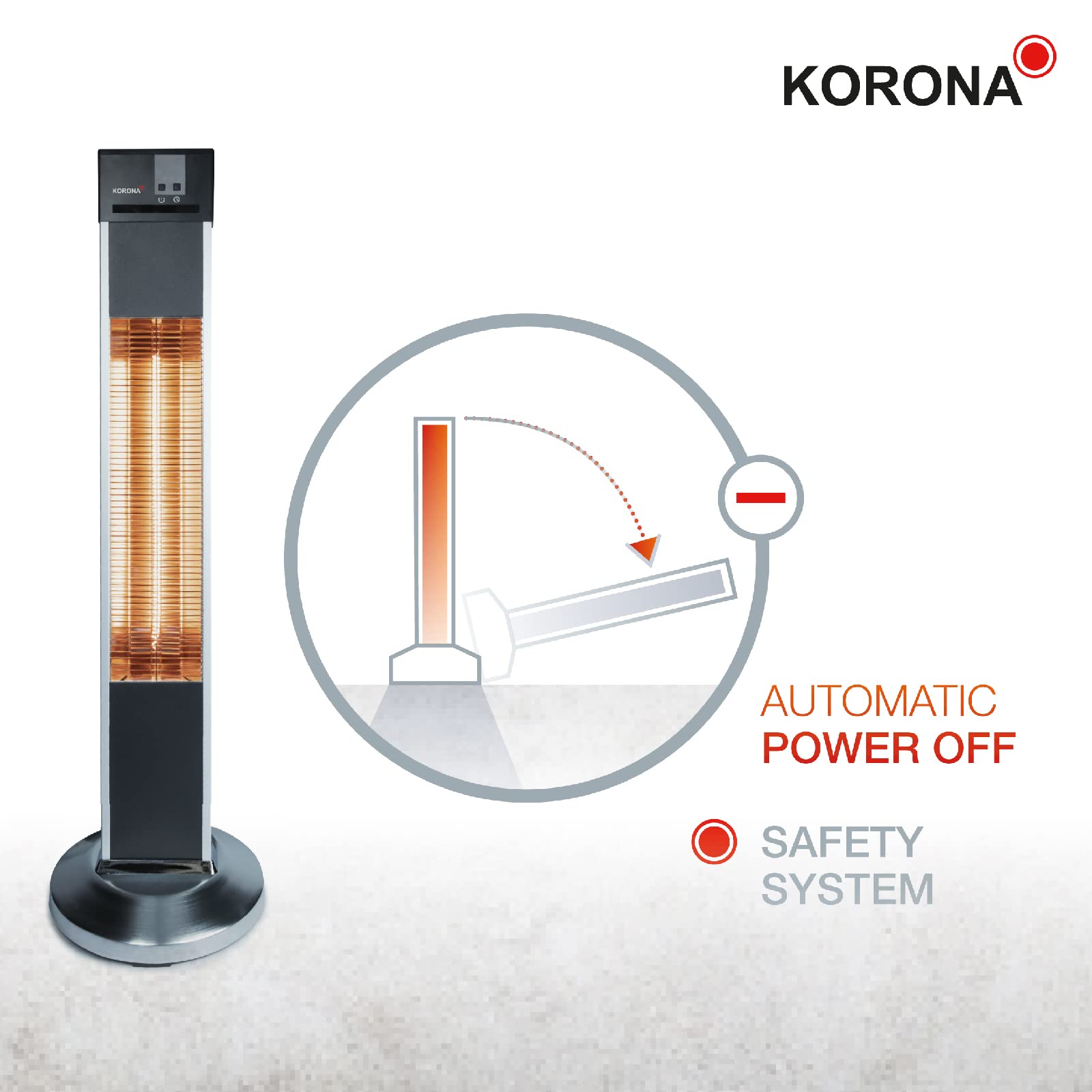 Korona 60000 stufa elettrica esterni 2000W carbonio