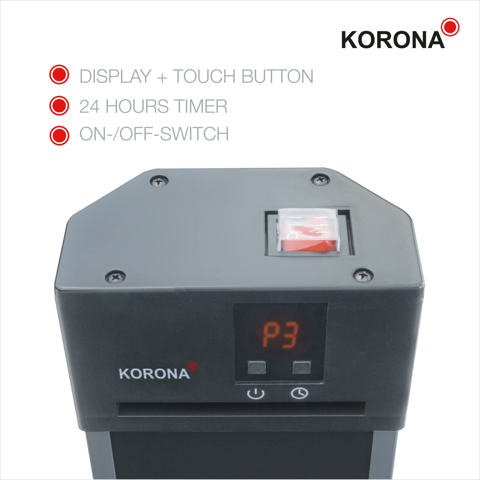 Korona 60000 stufa elettrica esterni 2000W carbonio