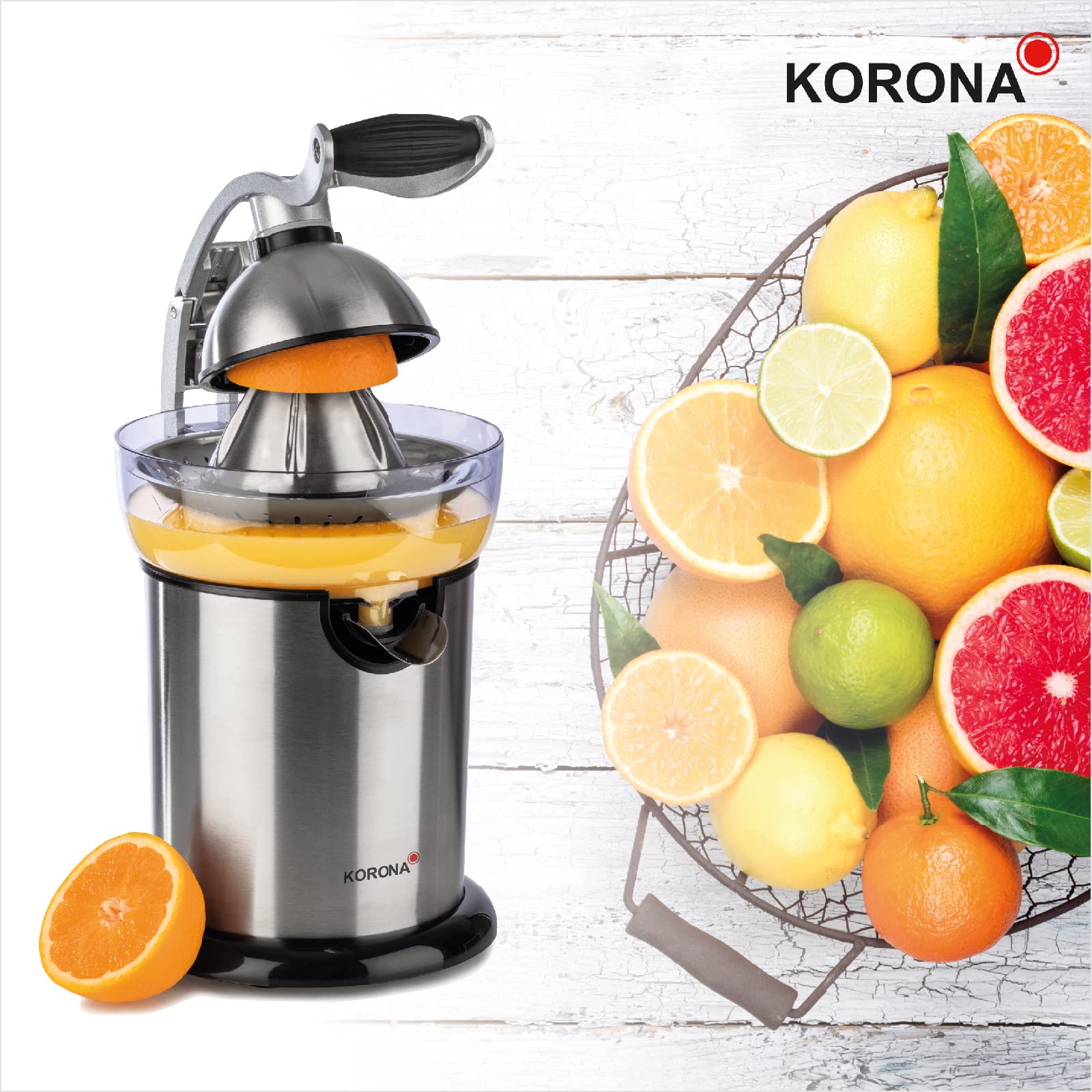 Korona 27050 Spremiagrumi Elettrico 130W Acciaio Inox