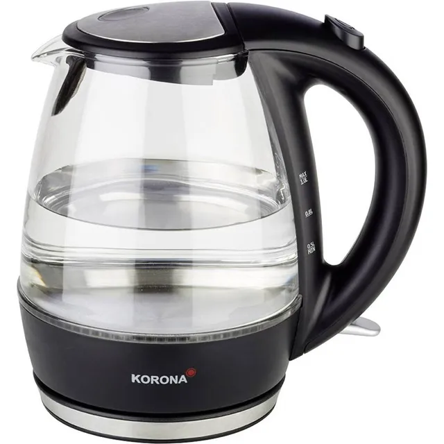 Korona 20607 Bollitore Vetro 1 L Nero 2200 W LED Blu