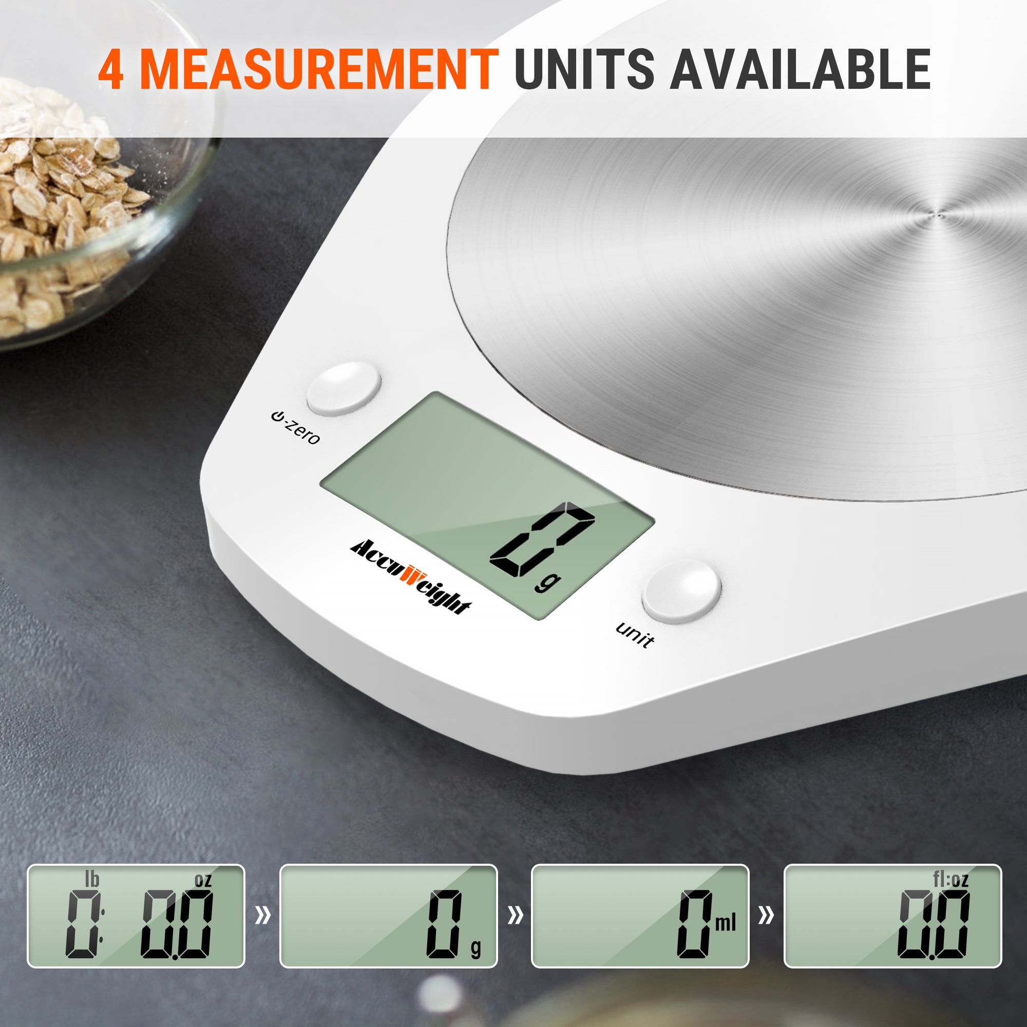 TempPro IC203 bilancia cucina acciaio inox nera