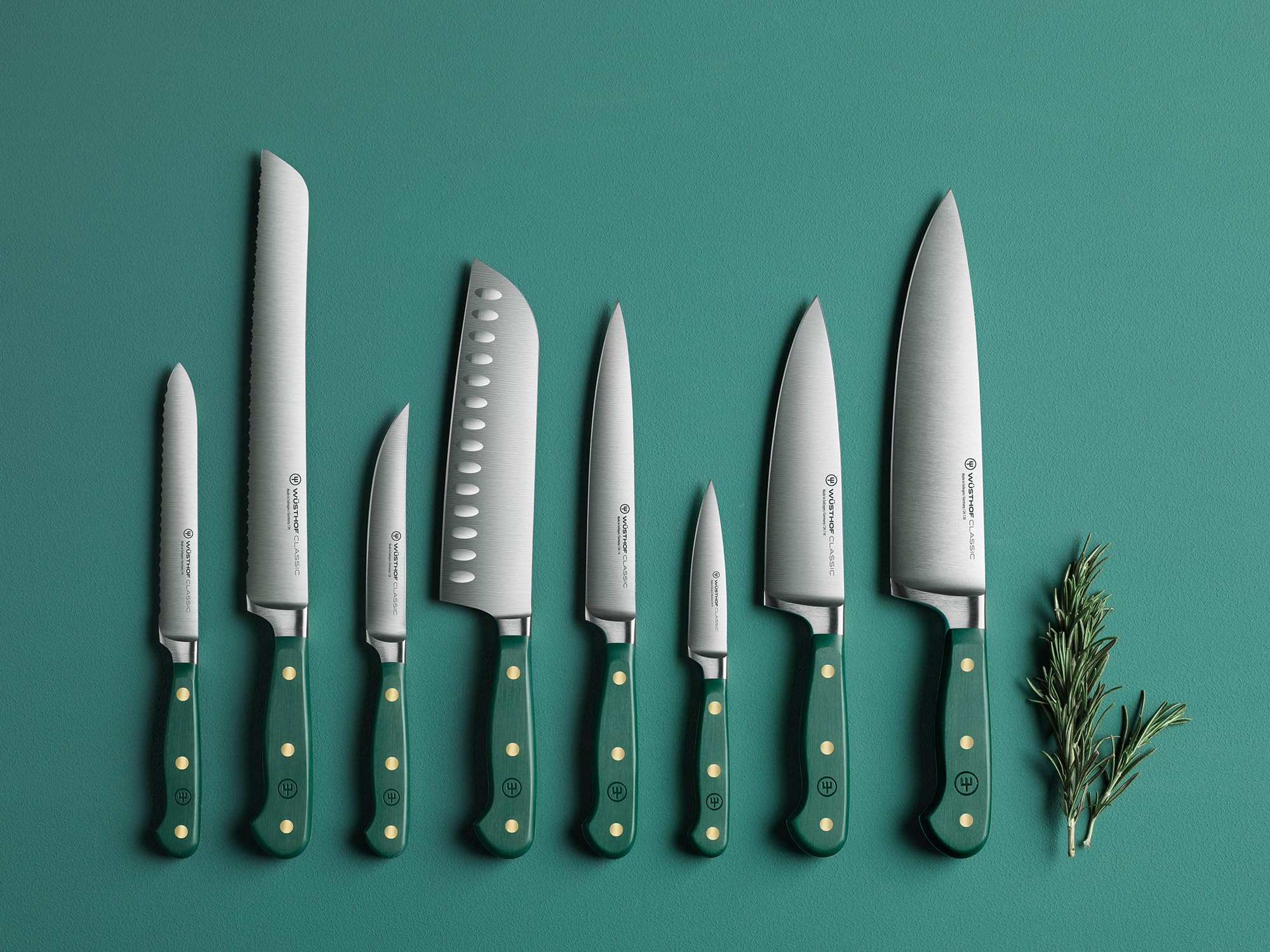 Wusthof Classic Set 3 Coltelli Fresh Rosemary Verde