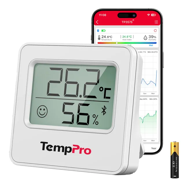 ThermoPro TP357 termoigrometro bluetooth bianco preciso