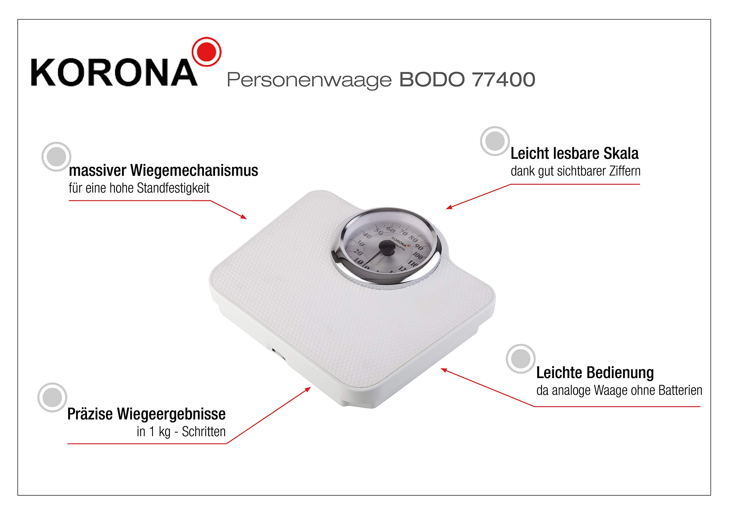 Korona Bodo 77400 bilancia pesapersone meccanica 150 kg