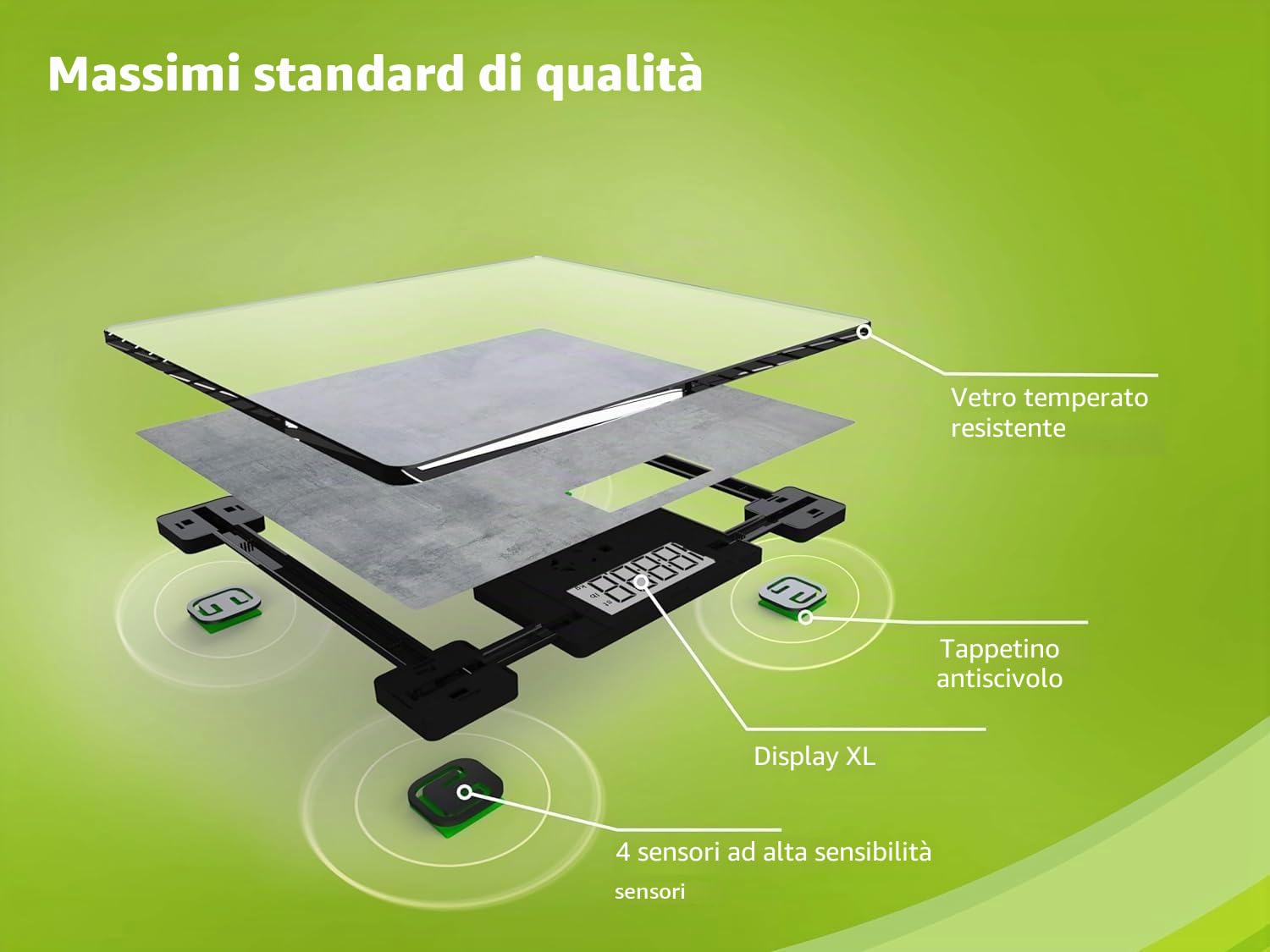 Soehnle Style Sense Compact 300 Bilancia Grigio Cemento