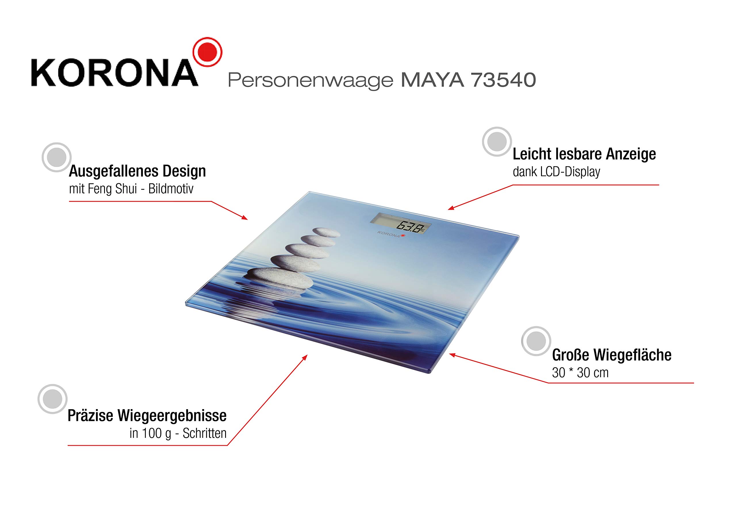 Korona Maya 73540 Bilancia Pesapersone 180 kg Pietra