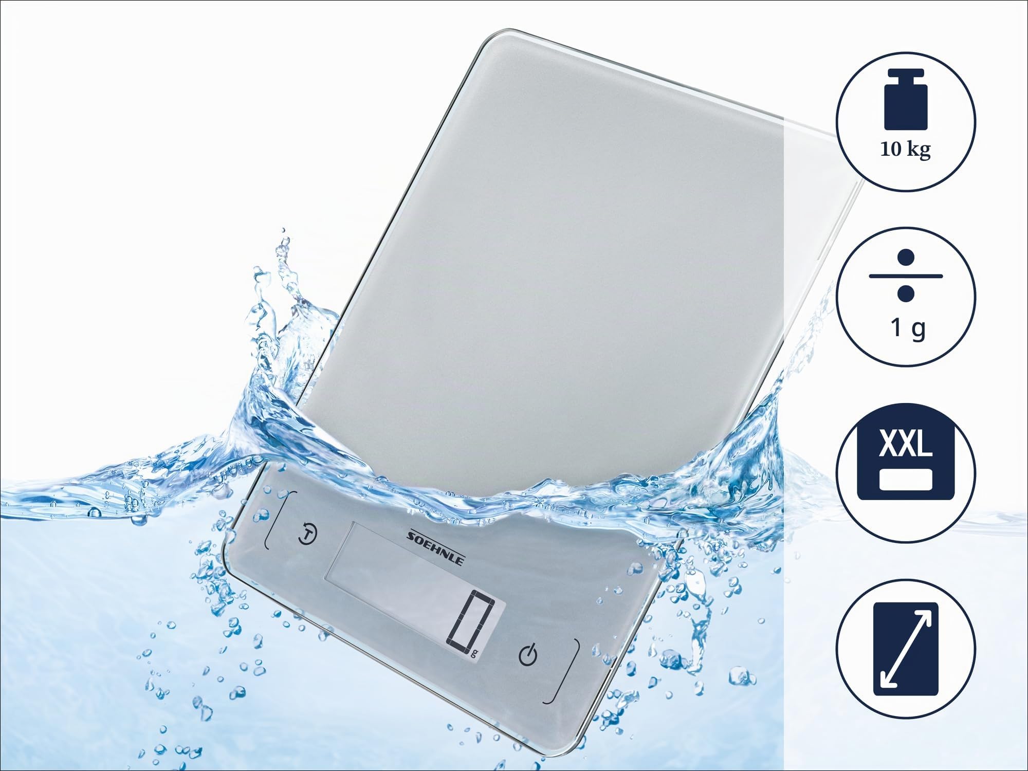 Soehnle Page Aqua Proof 66225 bilancia cucina argento 10 kg