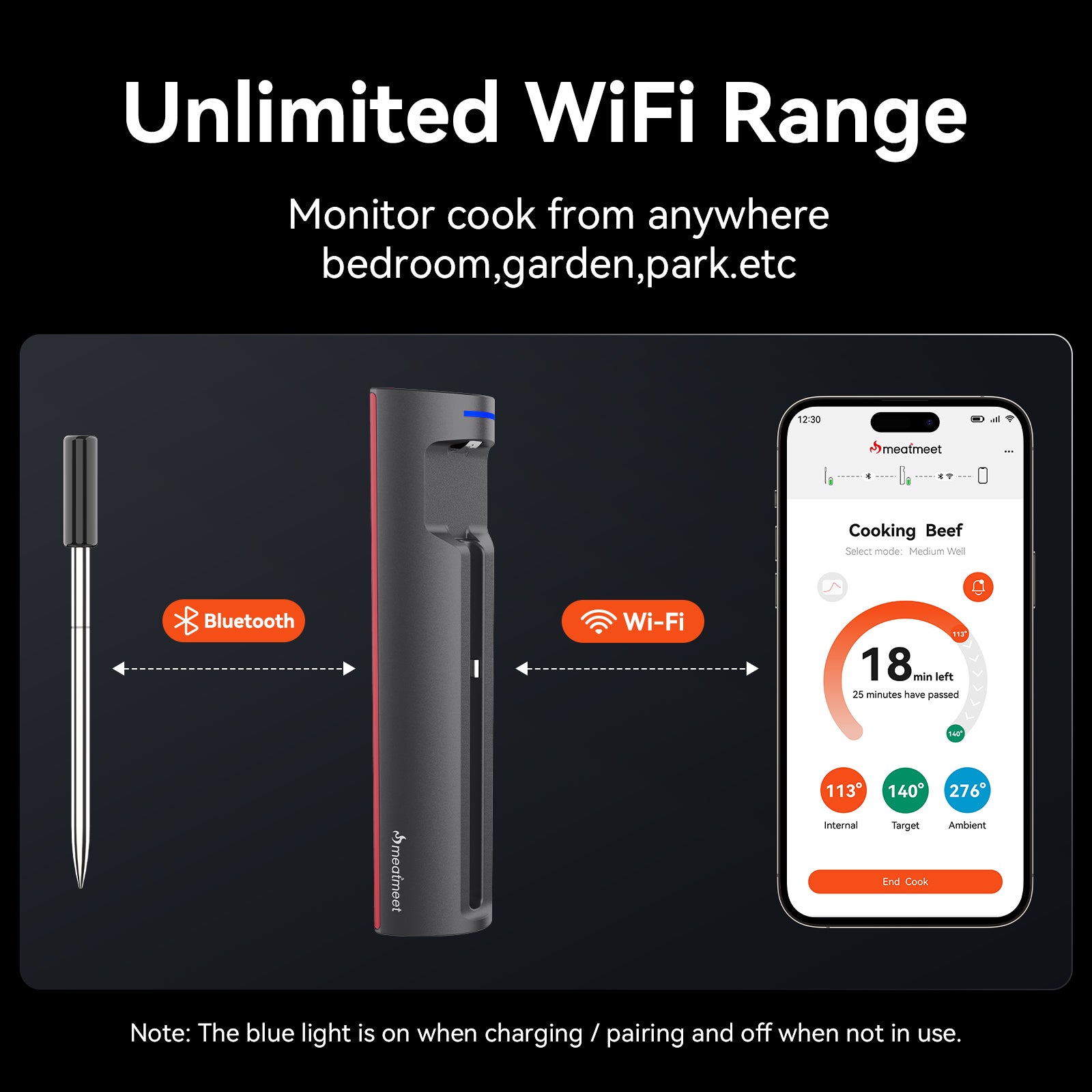Meatmeet Pro termometro carne WiFi Bluetooth wireless