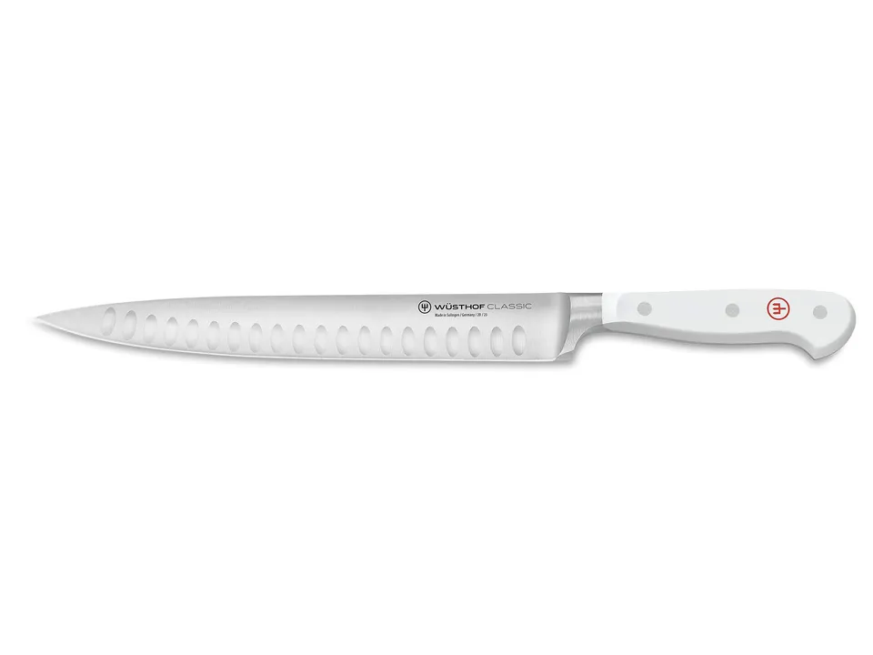 Wüsthof Classic White coltello prosciutto 23 cm alveolato