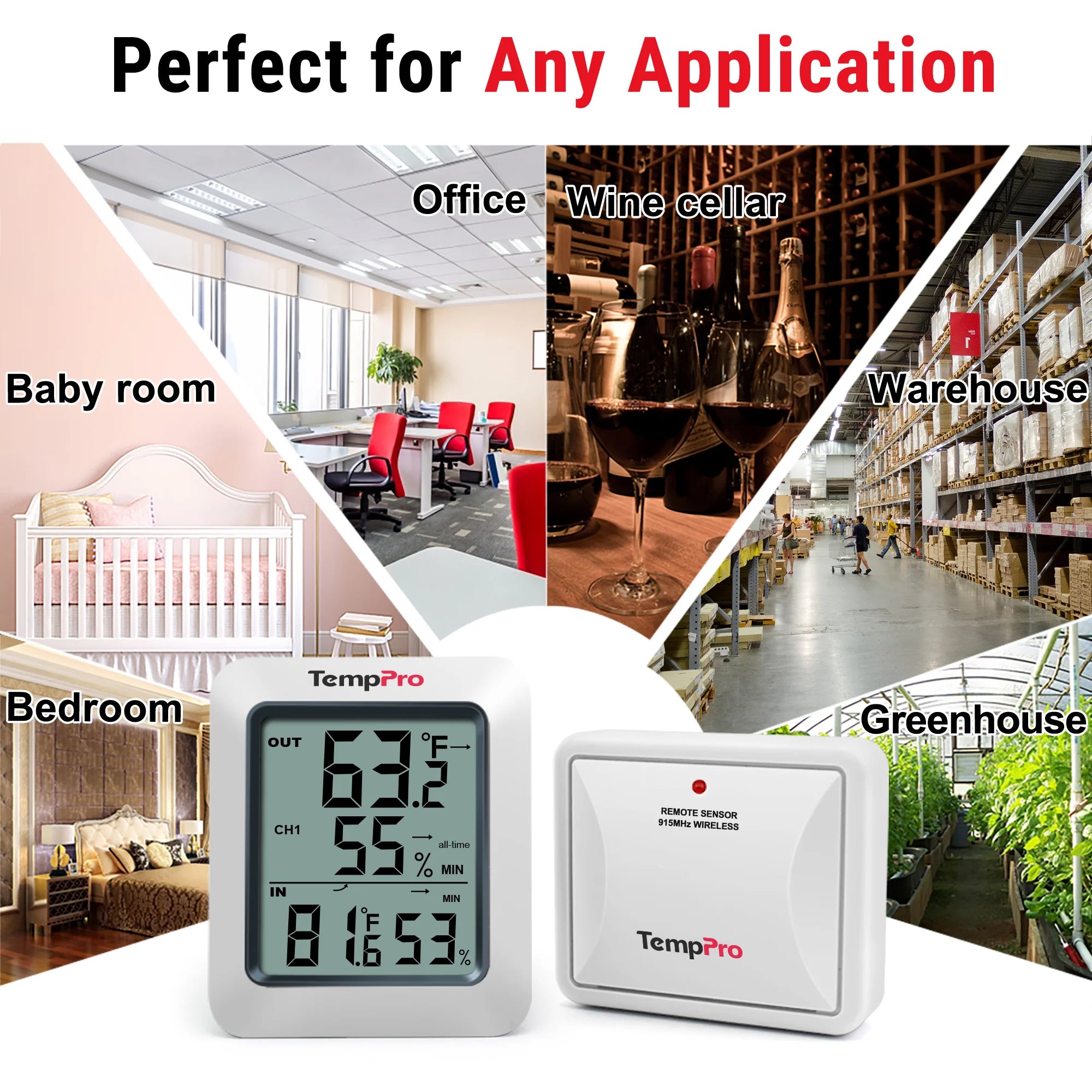 TempPro TempAir Plus TP60B Termometro Ambiente Wireless 1 Sensore