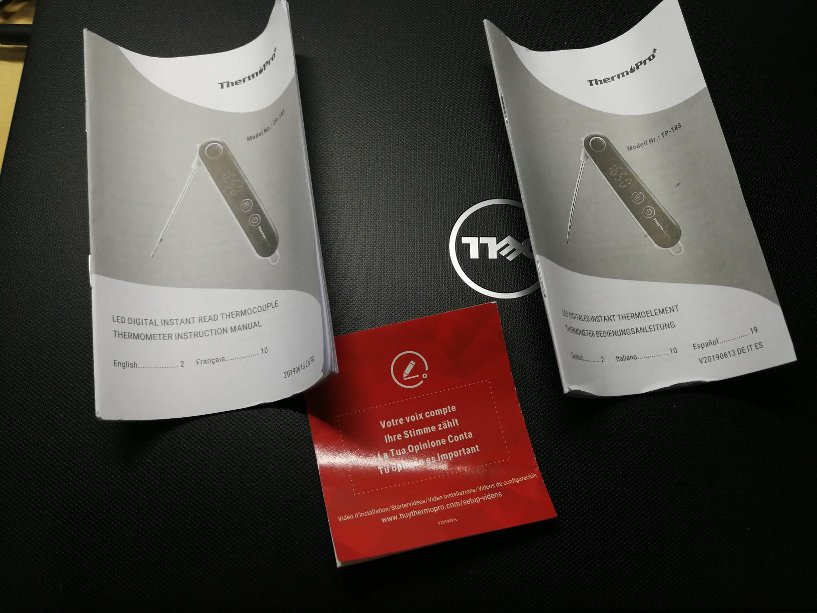 ThermoPro TP18 Termometro Carne Digitale Pieghevole 3 Secondi