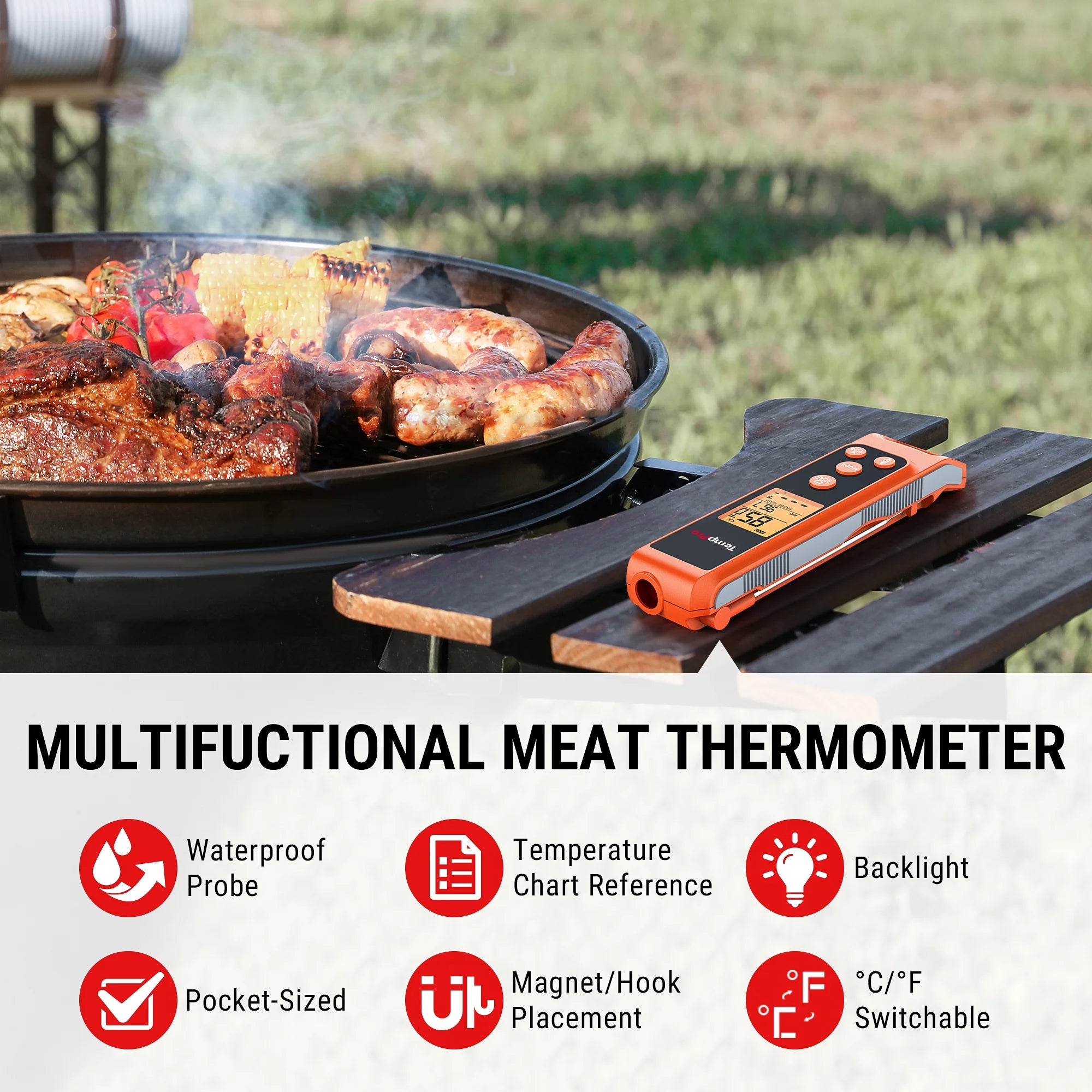 TempPro TempScan PLUS TP420 Termometro Cucina Infrarossi e Sonda