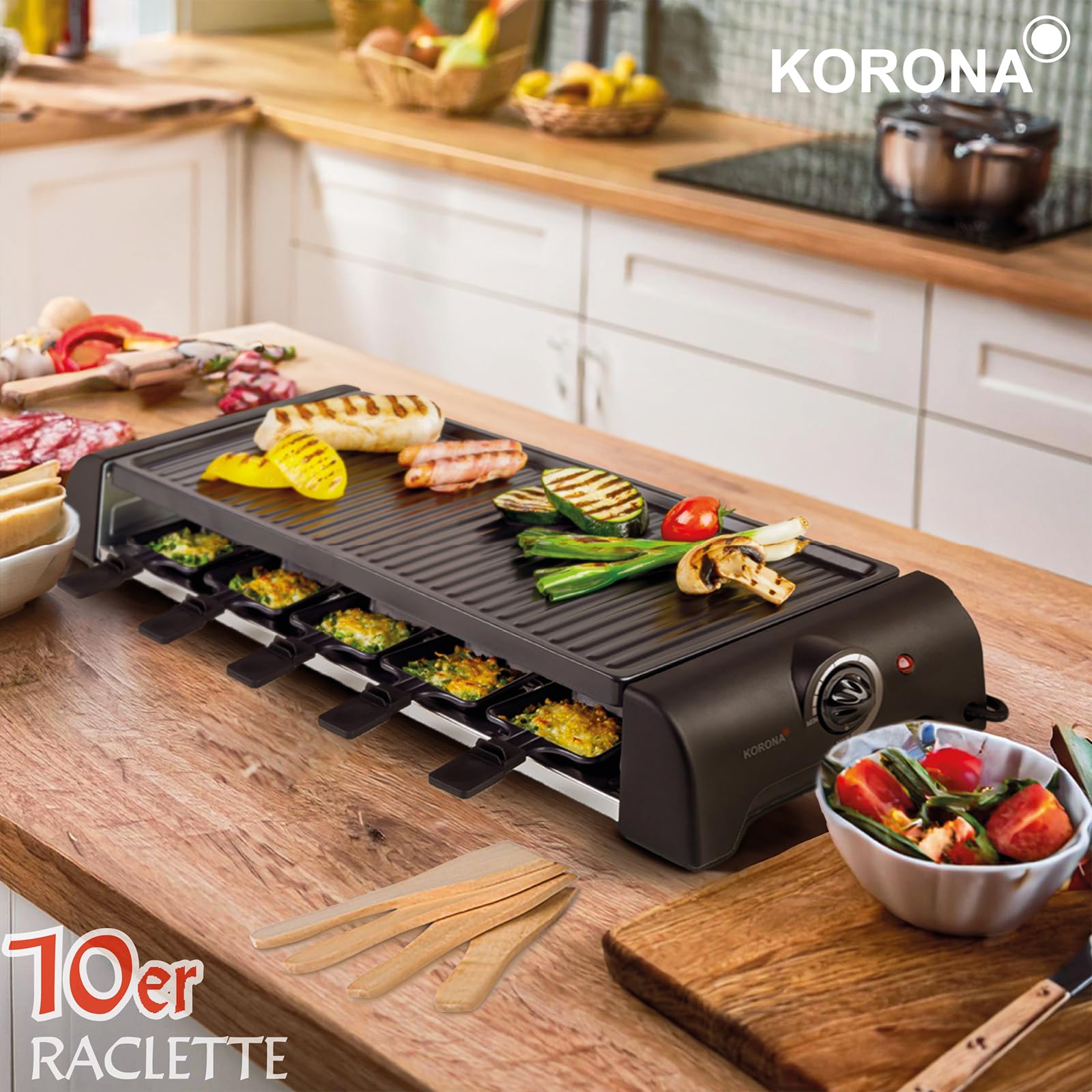 Korona 45060 Raclette 10 Persone 1500 W Antiaderente