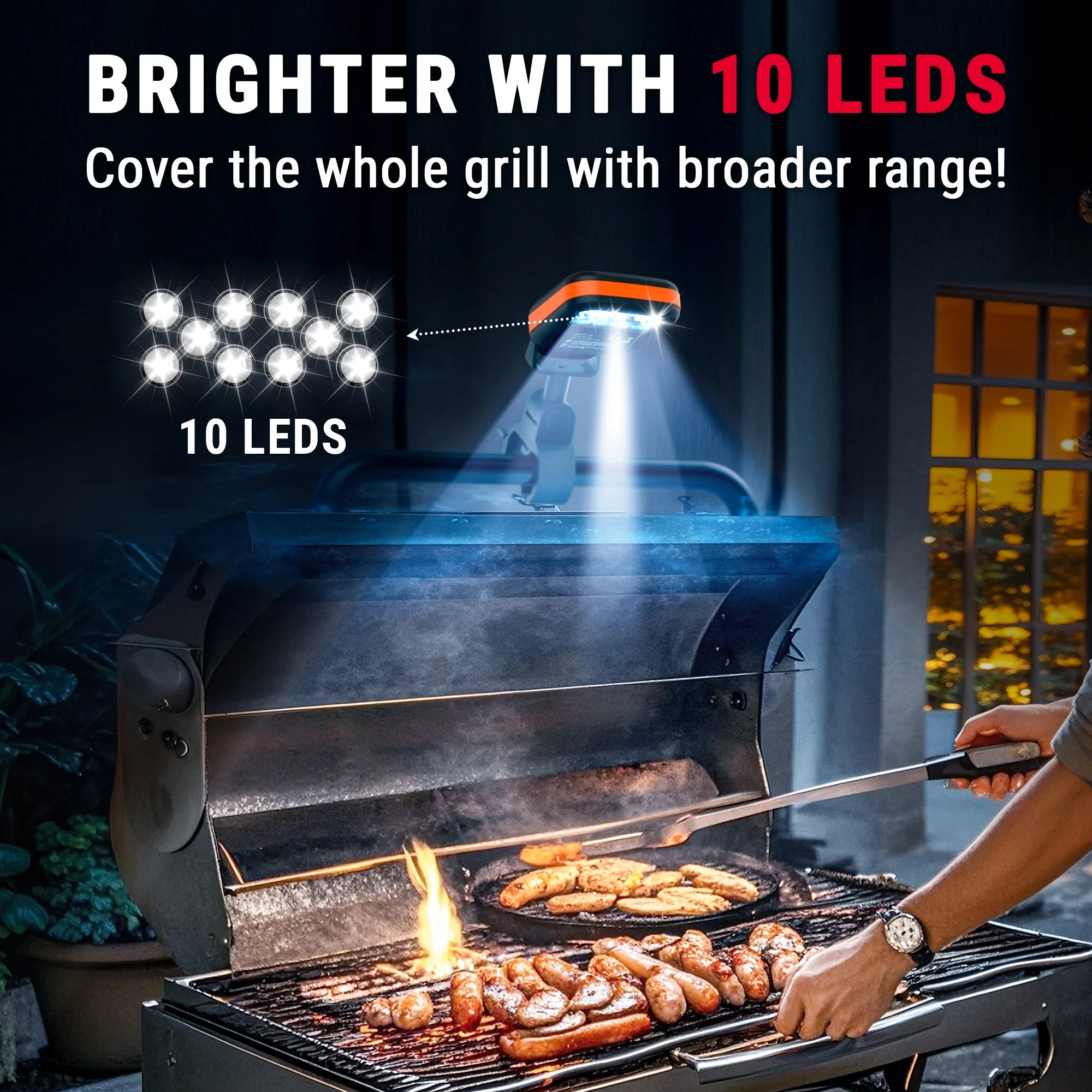 TempPro A100 Luce Barbecue LED 10 Luci Orientabile