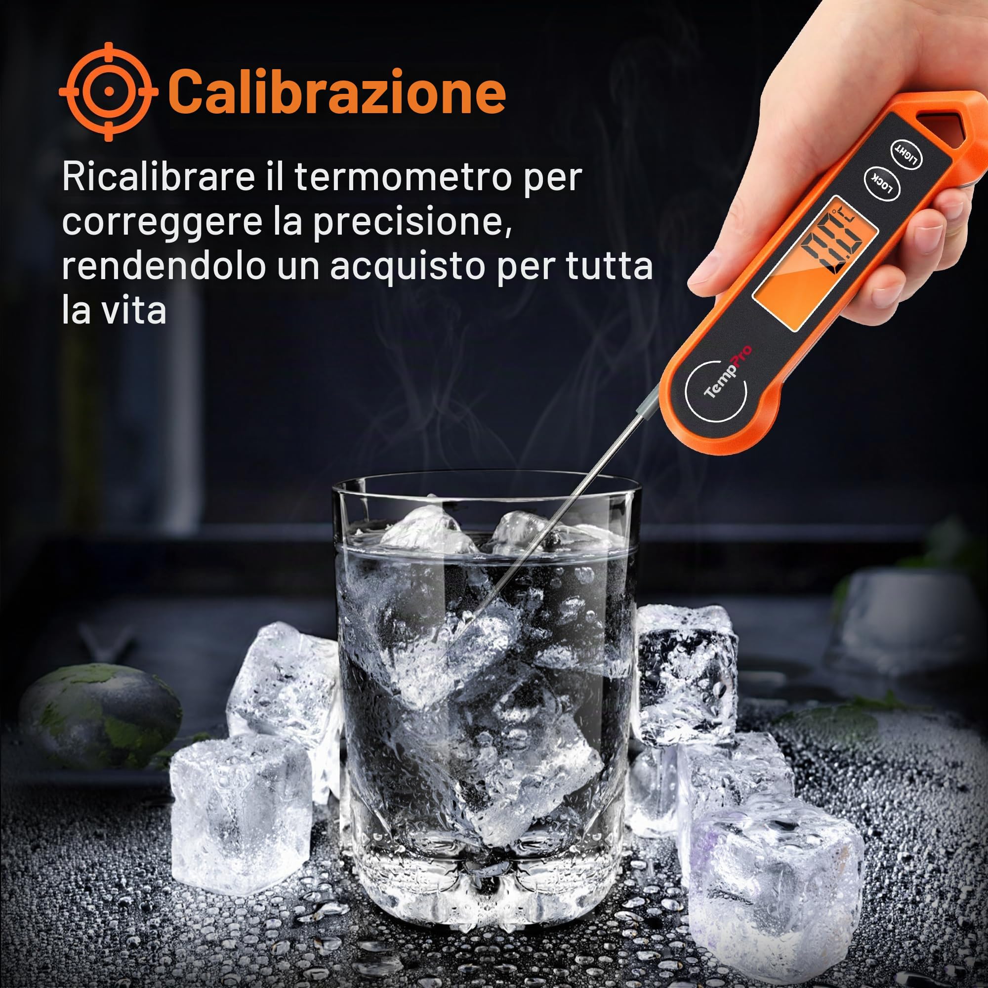 ThermoPro TP19H Termometro Carne Arancione Lettura 1 Secondo