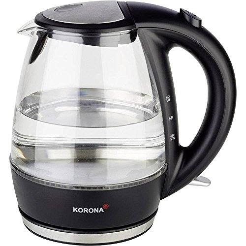 Korona 20607 Bollitore Vetro 1 L Nero 2200 W LED Blu