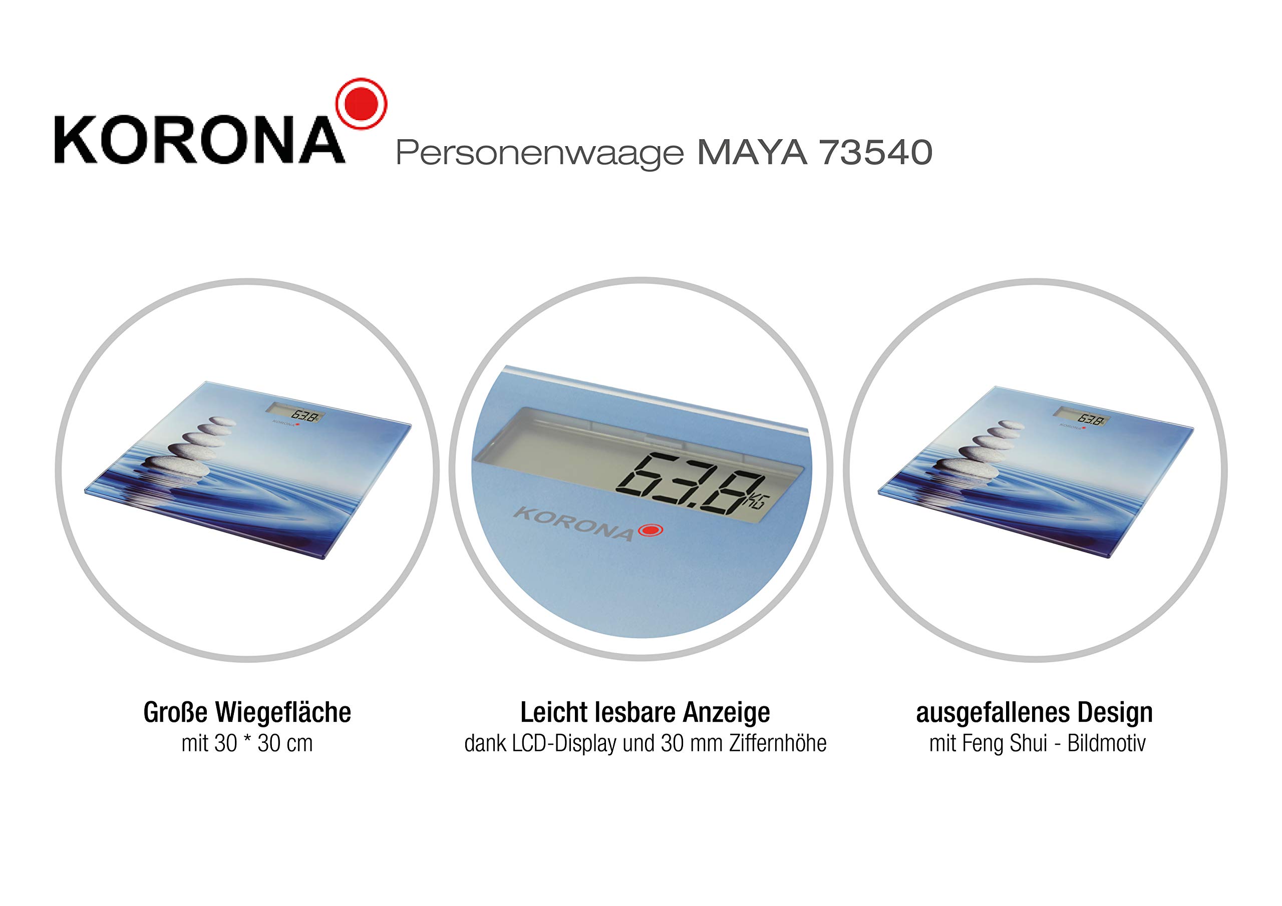 Korona Maya 73540 Bilancia Pesapersone 180 kg Pietra