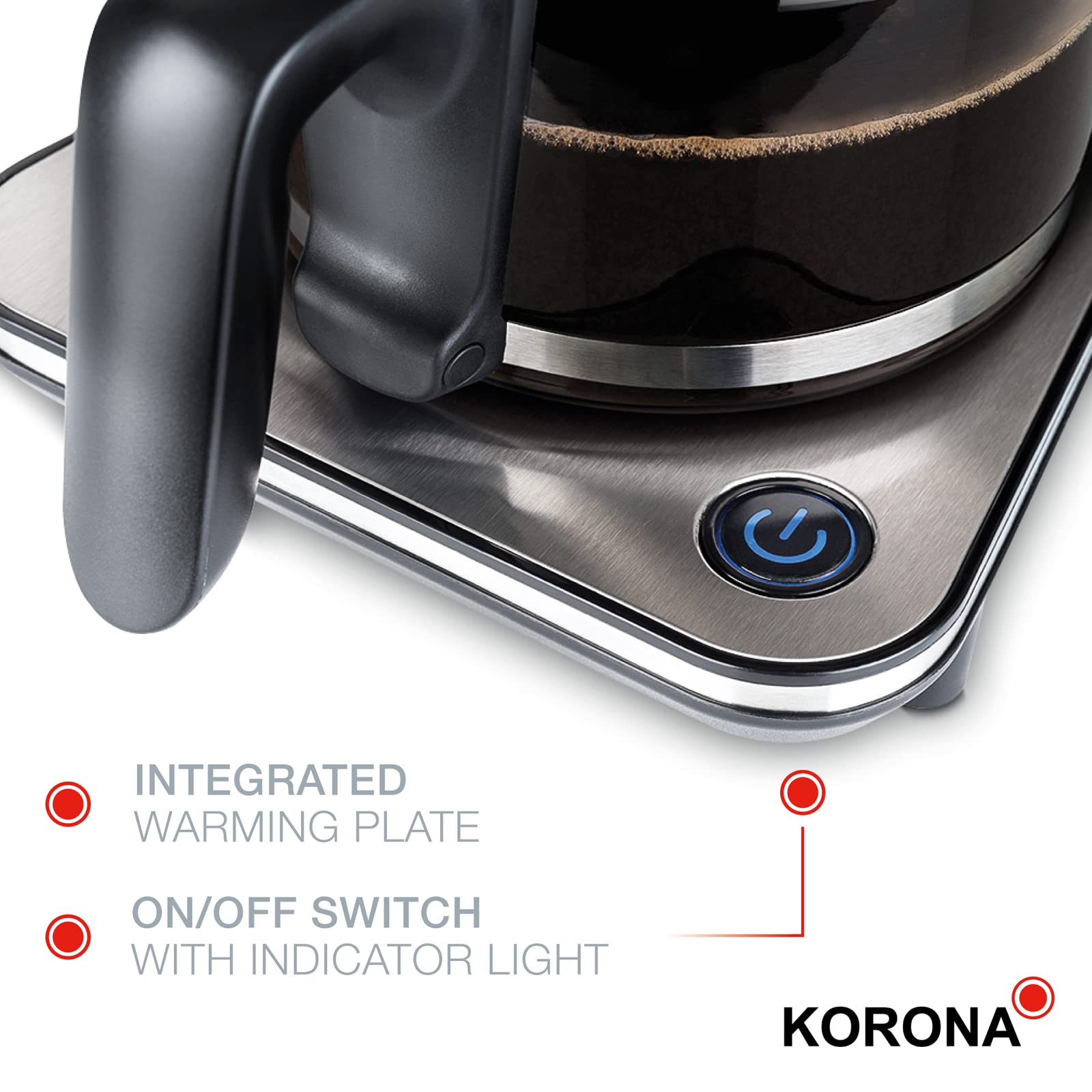 Korona 10295 macchina caffè filtro 1,25 l acciaio inox 10 tazze