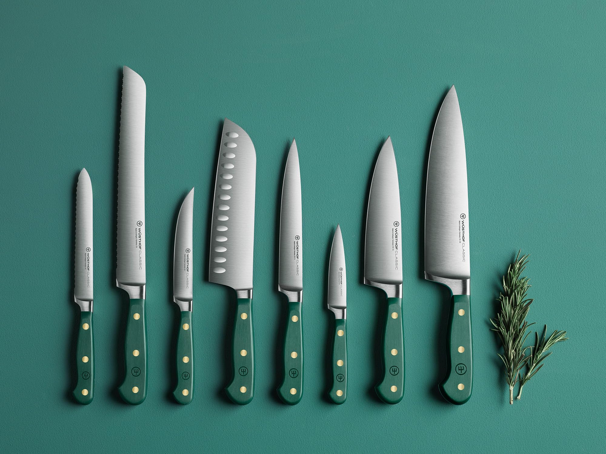 Wusthof Classic Coltello Pane 23 cm Fresh Rosemary Verde