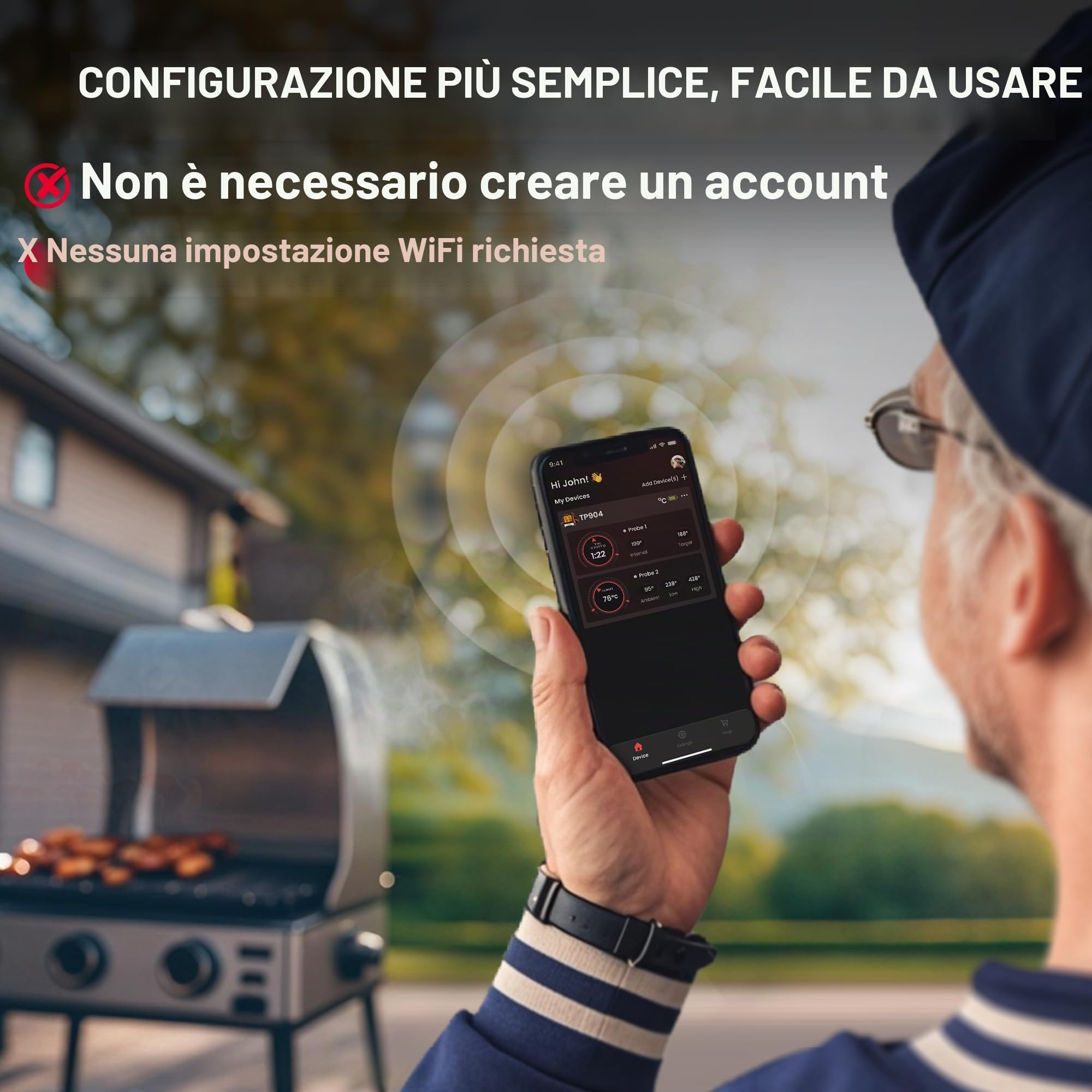 ThermoPro TP904 Termometro Carne Bluetooth 2 Sonde 135m