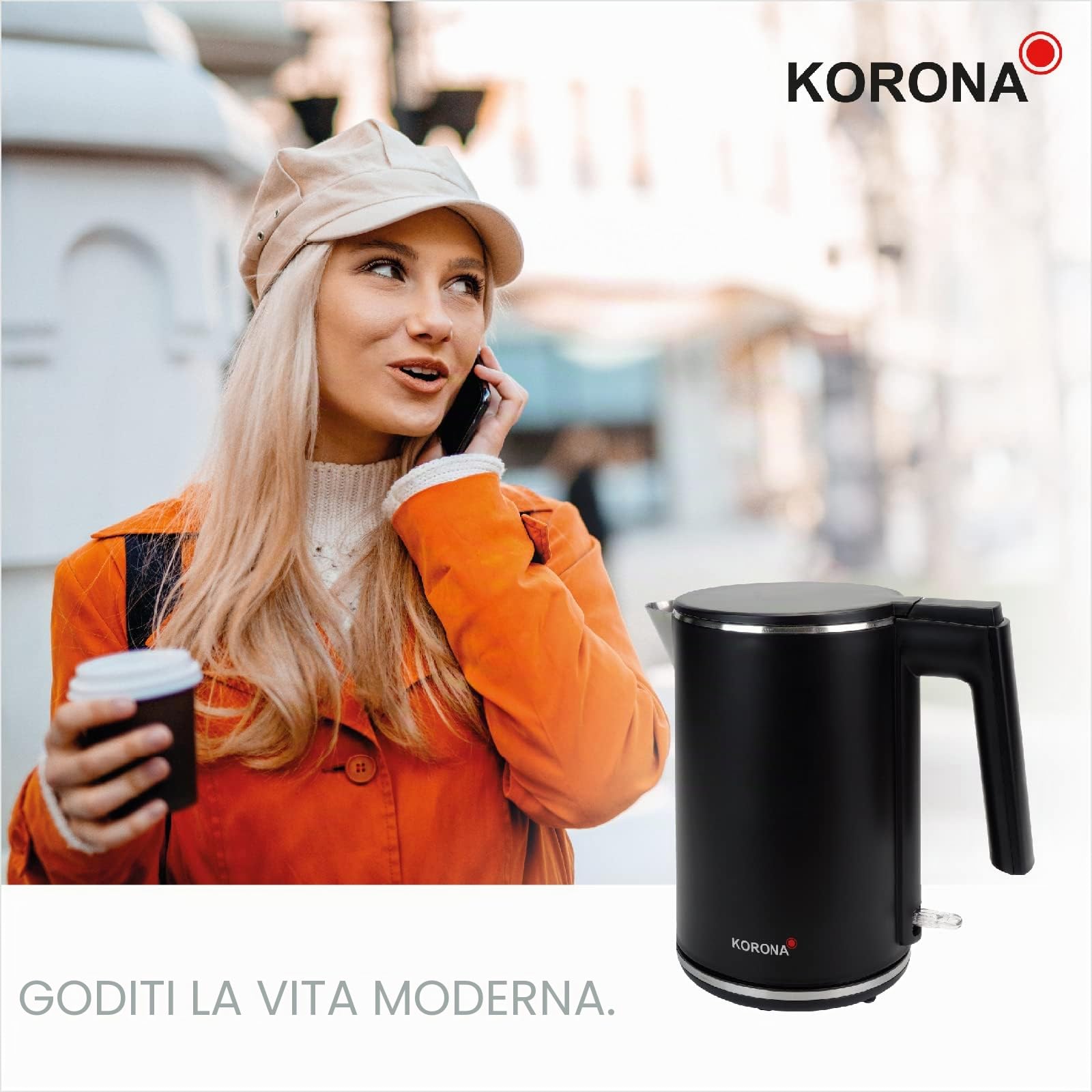 Korona 20119 Bollitore Doppia Parete 1 L Cool Touch