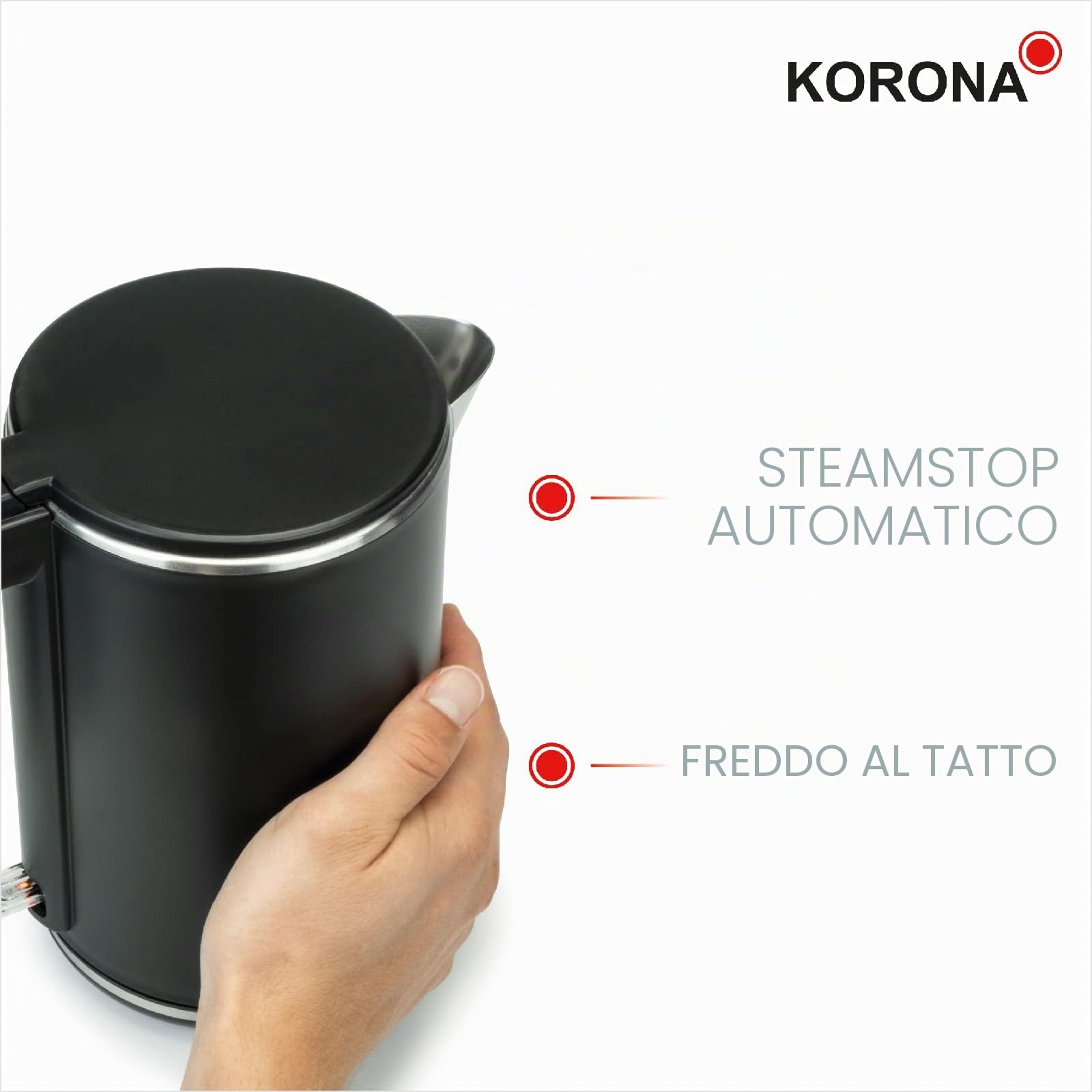 Korona 20119 Bollitore Doppia Parete 1 L Cool Touch