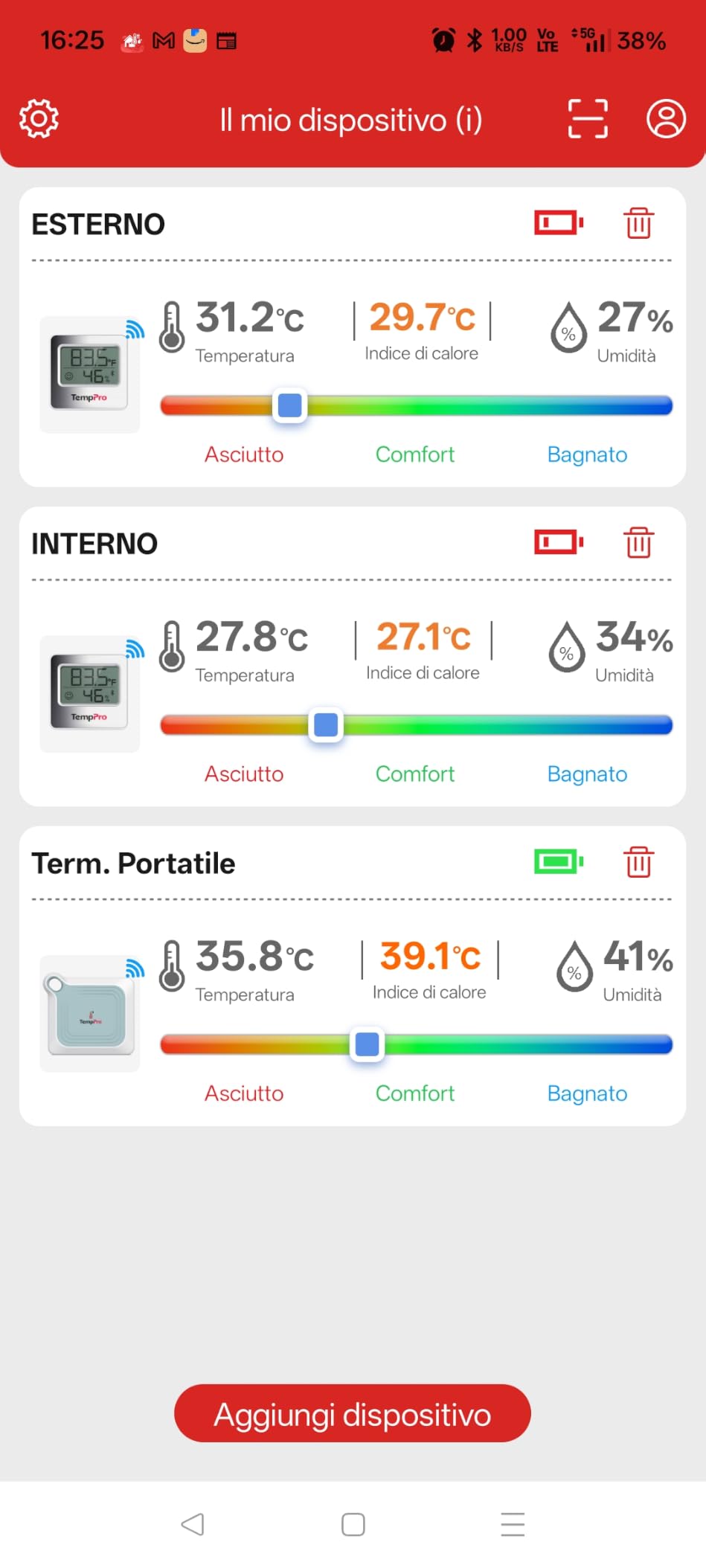 TempPro TP351 termoigrometro bluetooth 1 pezzo 80 m