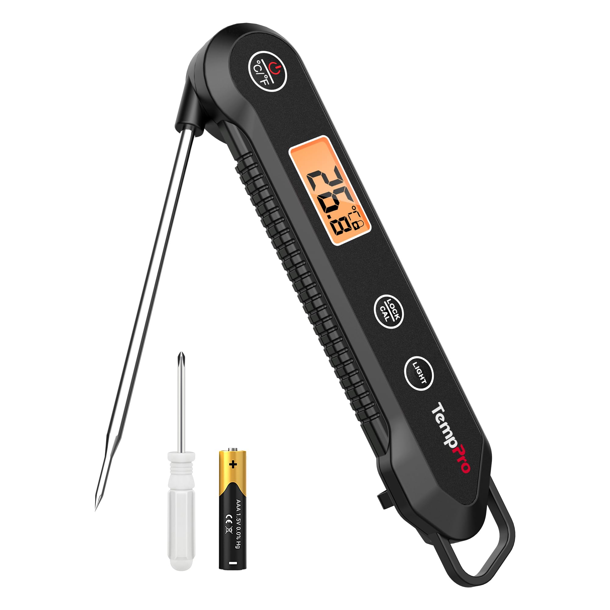 ThermoPro TP03H termometro carne arancione pieghevole